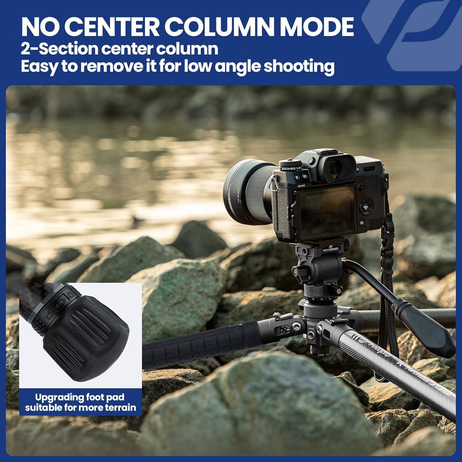 Trípode Fotopro X-Aircross 3 Lite Video 1.03kg 64cm Carbono