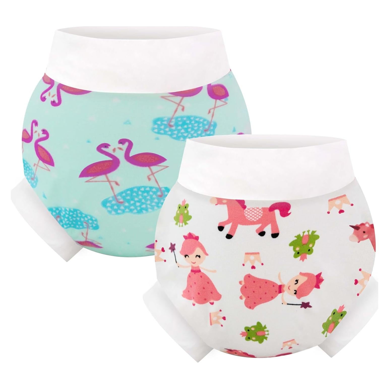 Paquete de 2 Pañales de Natación Reutilizables EZ Moms 6M