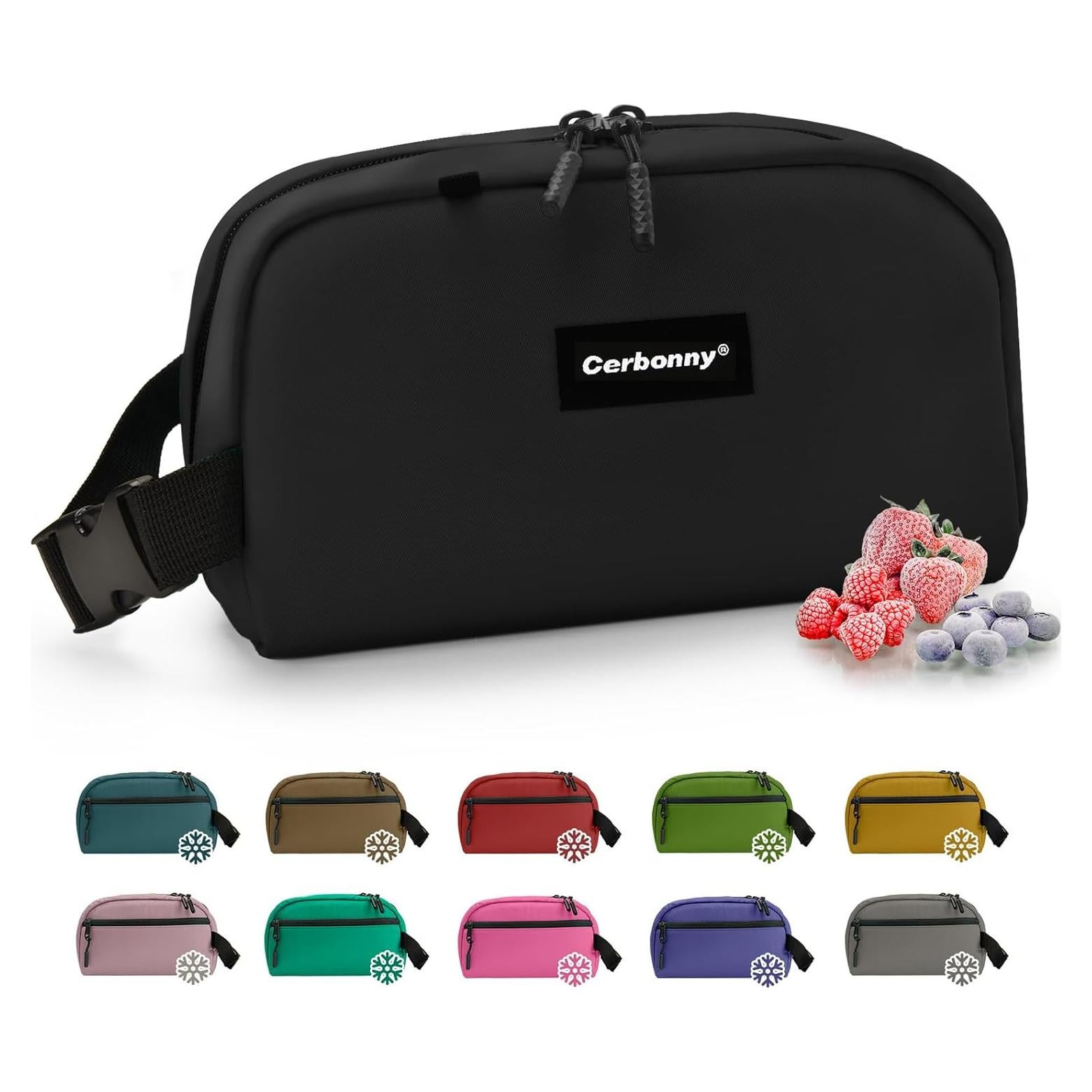 Bolsa Térmica Cerbonny Pequeña Aislada 2.5L Negra