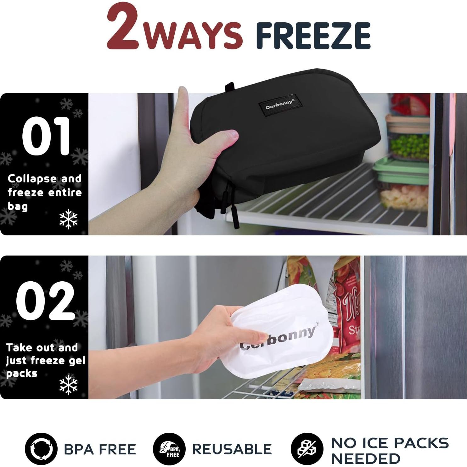 Bolsa Térmica Cerbonny Pequeña Aislada 2.5L Negra