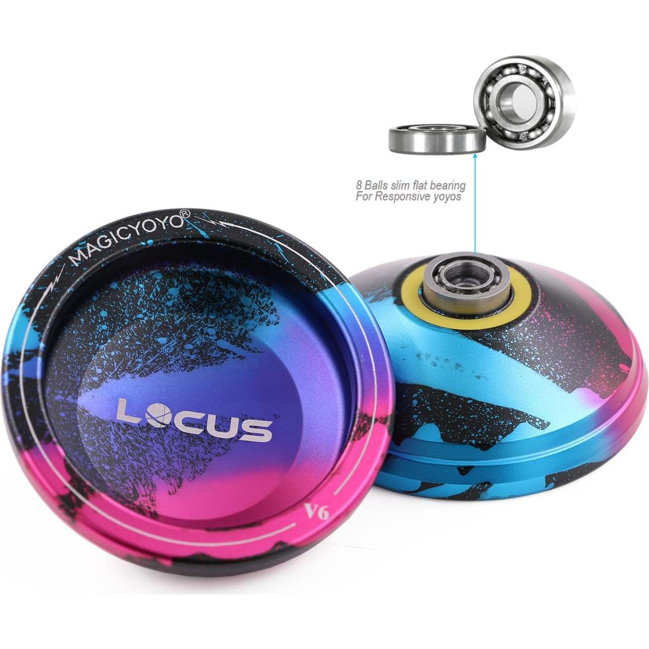 Yoyo MAGICYOYO V6 Responsivo para Niños y Adultos - Azul, Rosa, Negro