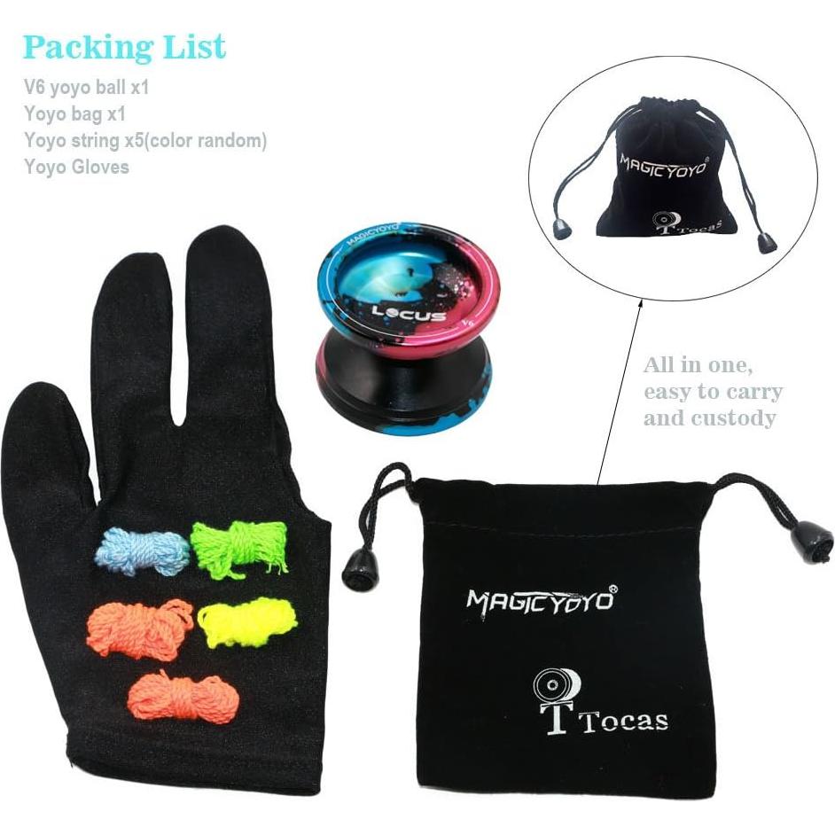 Yoyo MAGICYOYO V6 Responsivo para Niños y Adultos - Azul, Rosa, Negro