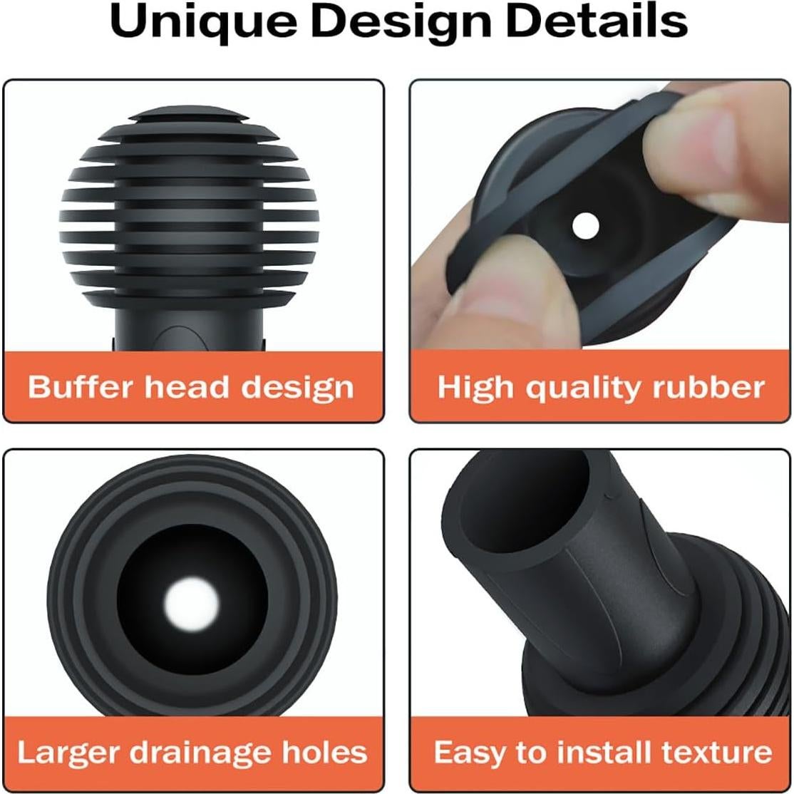 4 Tapas de Desagüe para RV Toldear TR-DT, Goma Duradera