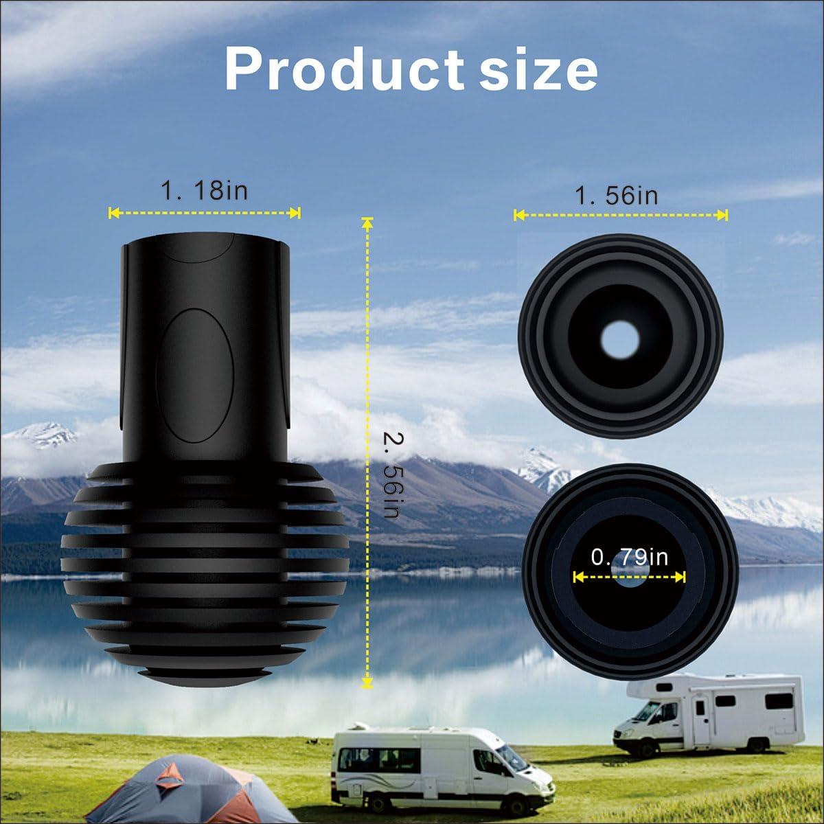 4 Tapas de Desagüe para RV Toldear TR-DT, Goma Duradera