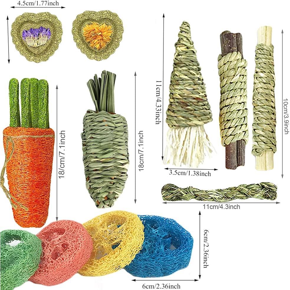 16 Juguetes para Hámster y Conejos Dbeans - Salud Dental