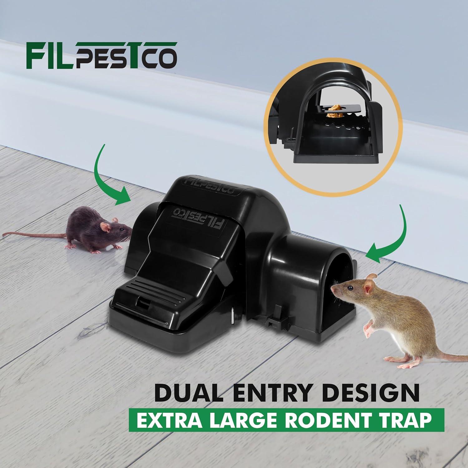 Trampa para Ratas Filpestco 2 PCS Extra Grande Reutilizable