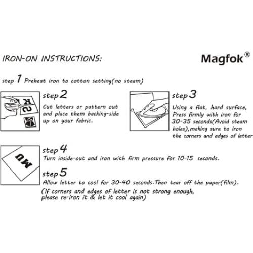 Letras y Números Transferibles Magfok 1.75" Blancos - 3 Hojas