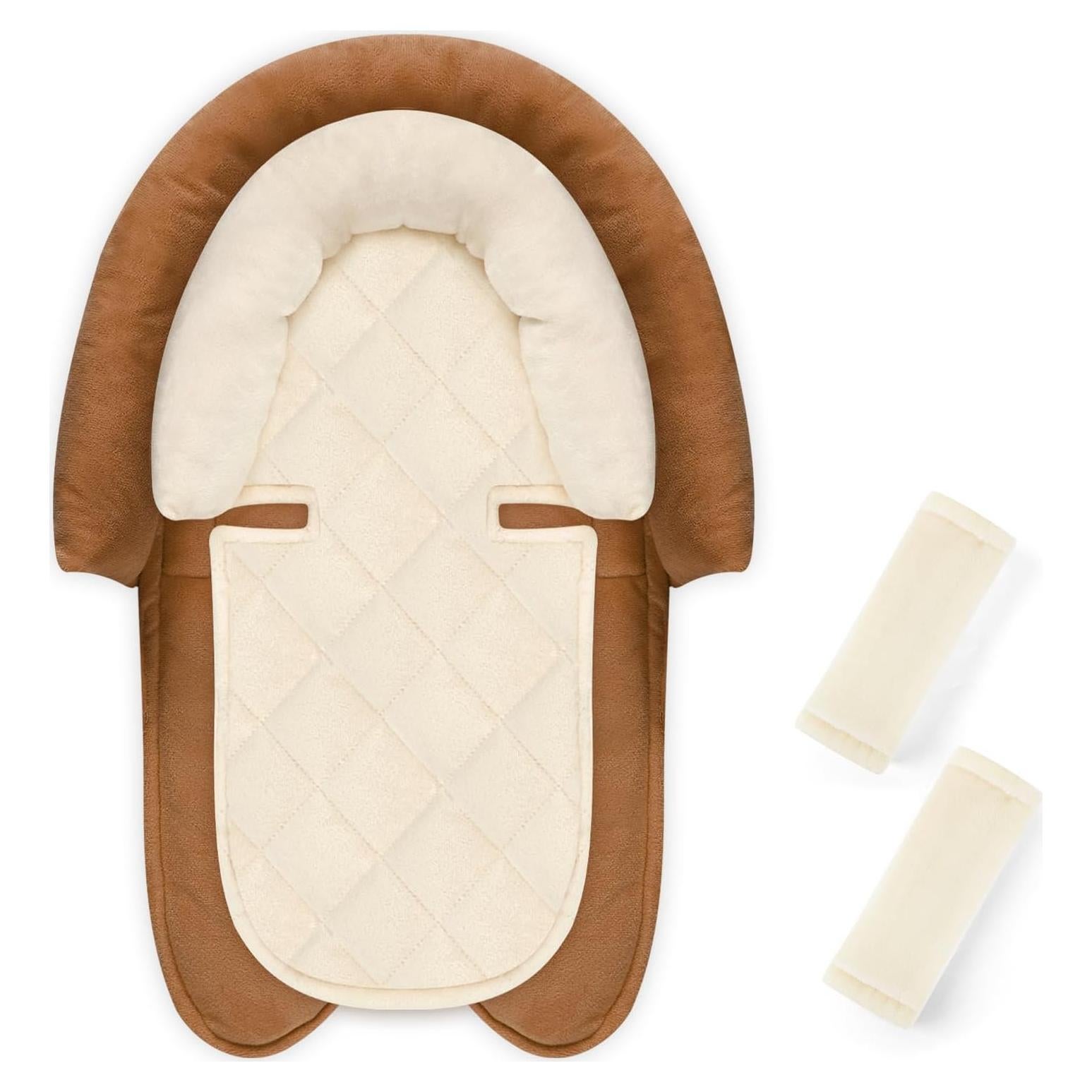 Soporte para cabeza y cuerpo Pea Pod 2 en 1 para bebés Marrón