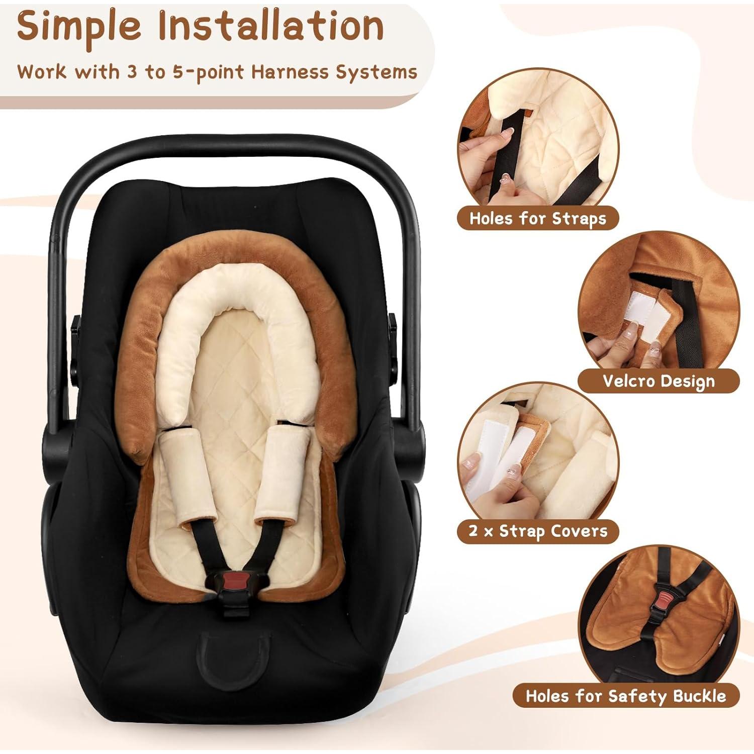 Soporte para cabeza y cuerpo Pea Pod 2 en 1 para bebés Marrón