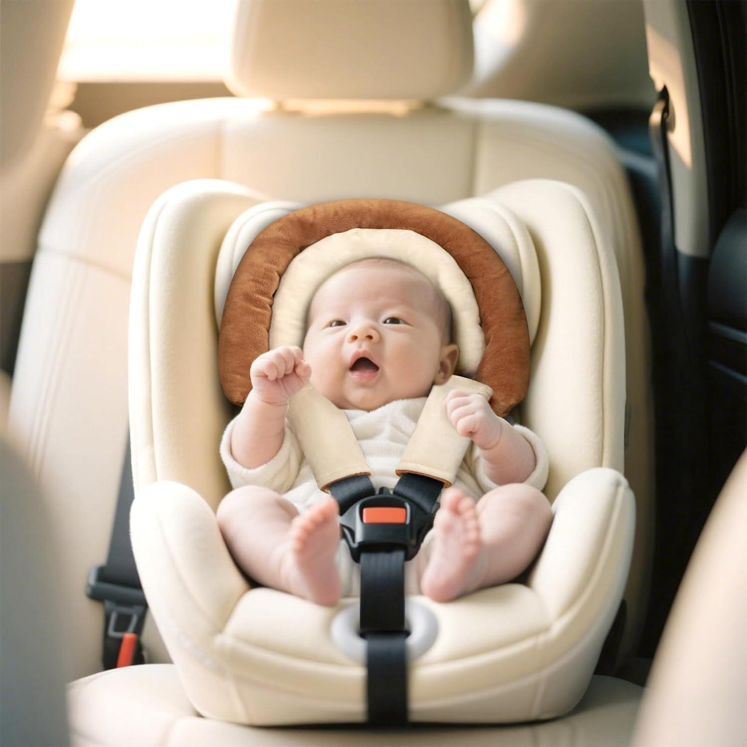 Soporte para cabeza y cuerpo Pea Pod 2 en 1 para bebés Marrón