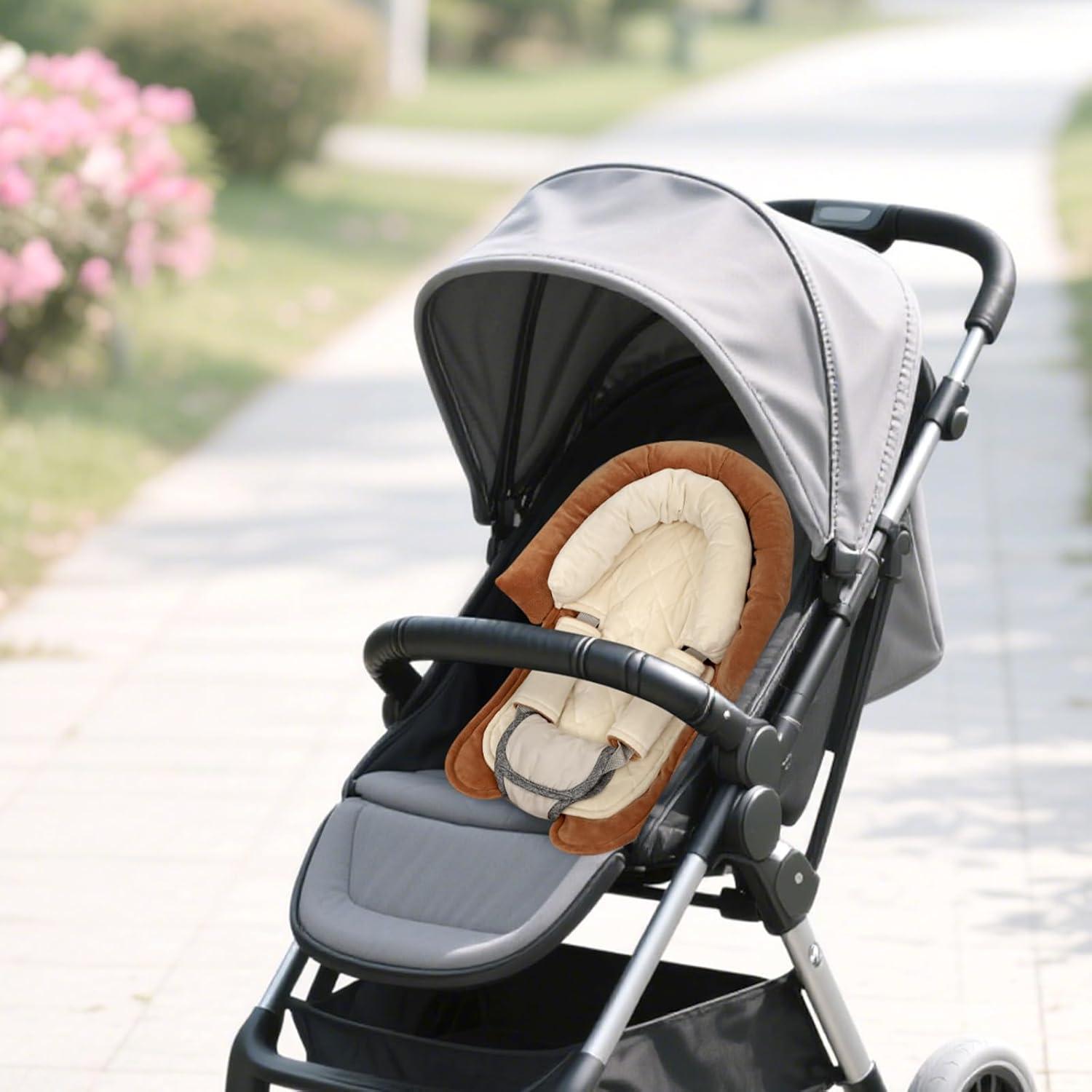 Soporte para cabeza y cuerpo Pea Pod 2 en 1 para bebés Marrón