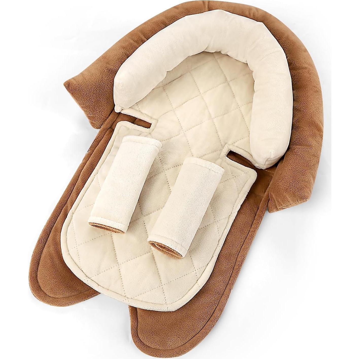 Soporte para cabeza y cuerpo Pea Pod 2 en 1 para bebés Marrón