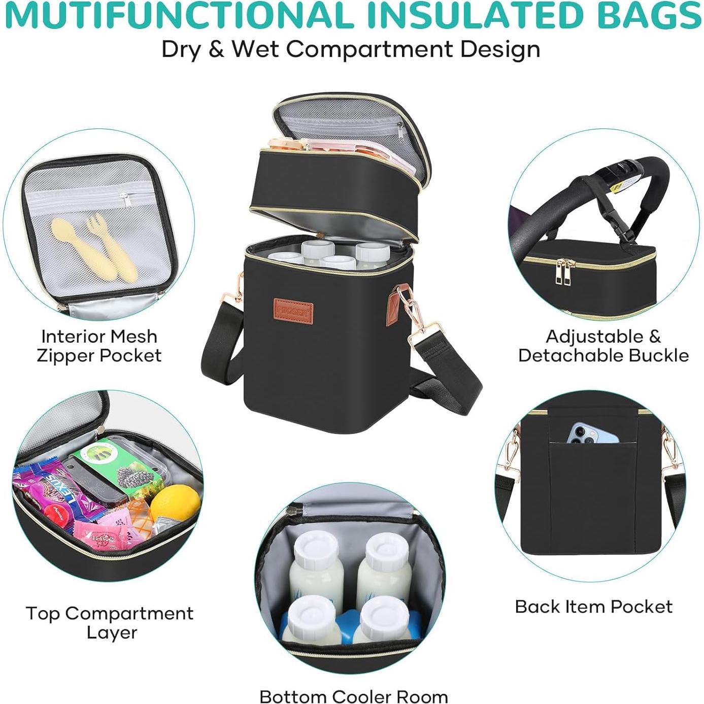 Bolsa Aislante para Biberones PIIOSER - 4 Biberones 266 ml