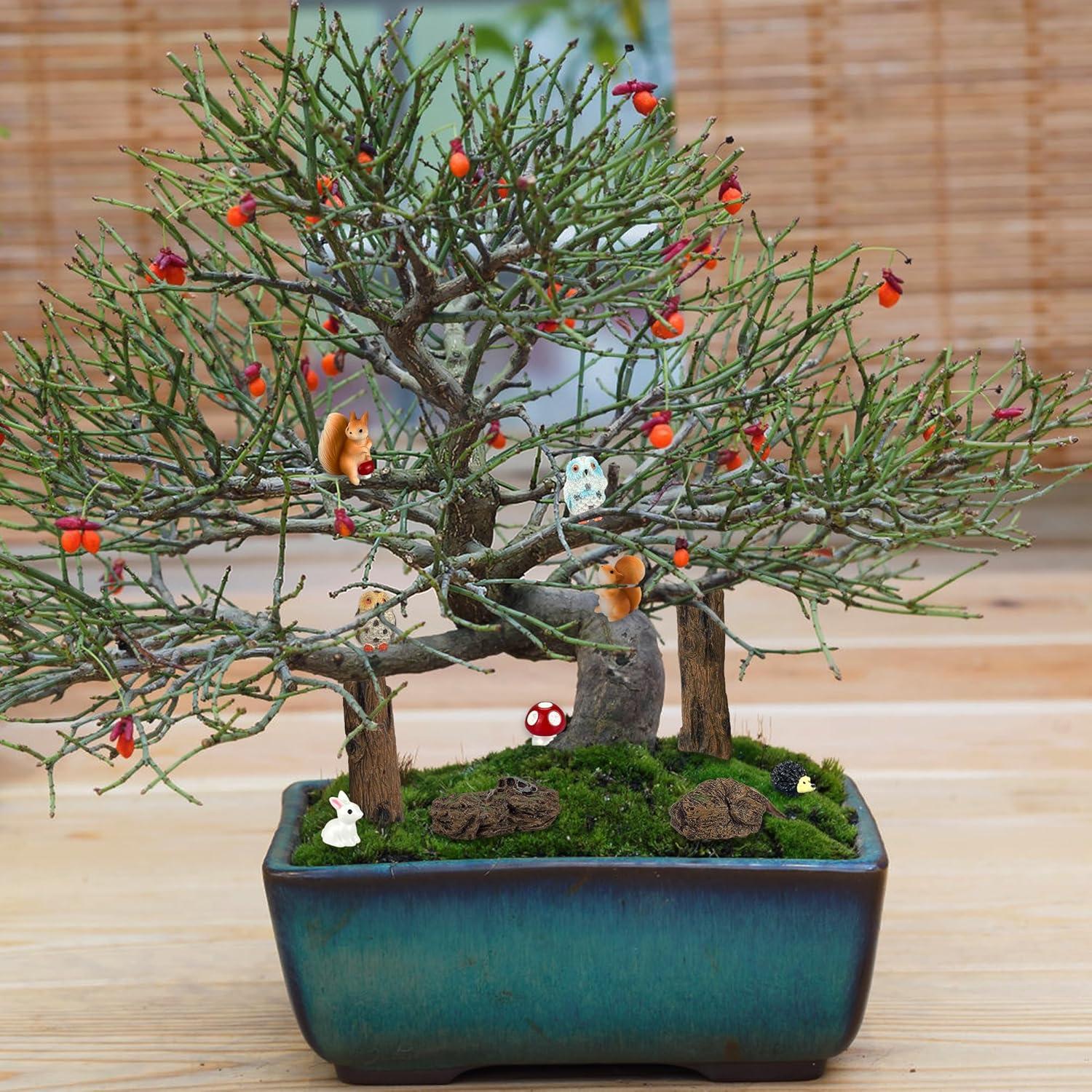 Kit de Jardín Miniatura 36 Piezas PIVNASY - Adornos de Resina