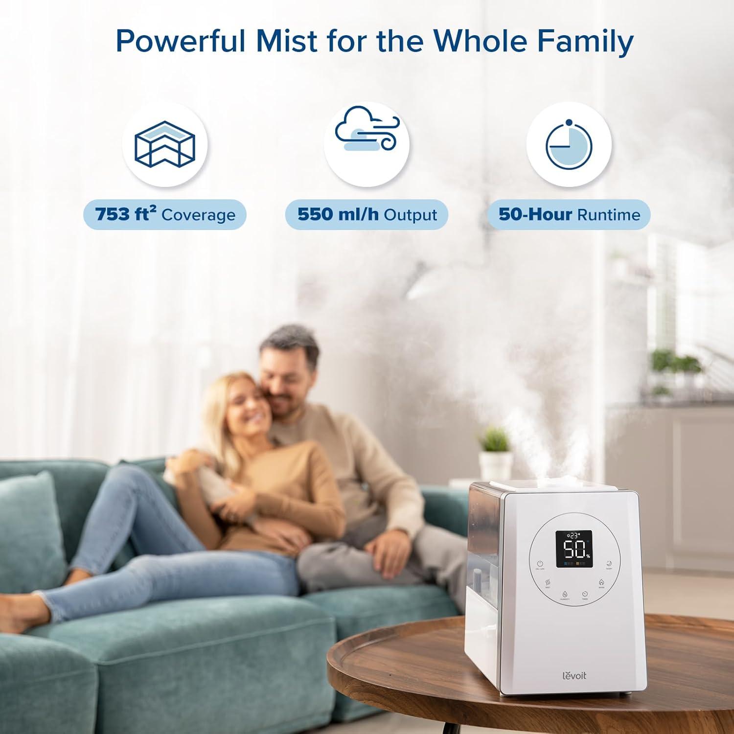 Humidificador LEVOIT LV600S 6L Inteligente Niebla Cálida Fría