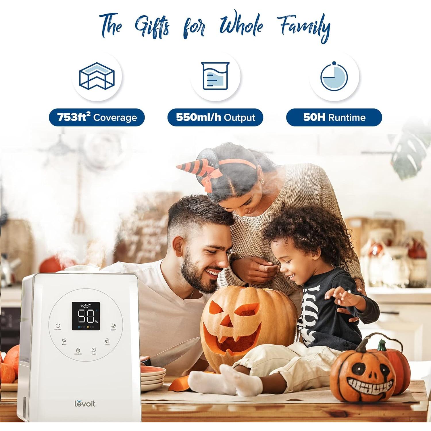 Humidificador LEVOIT LV600S 6L Inteligente Niebla Cálida Fría