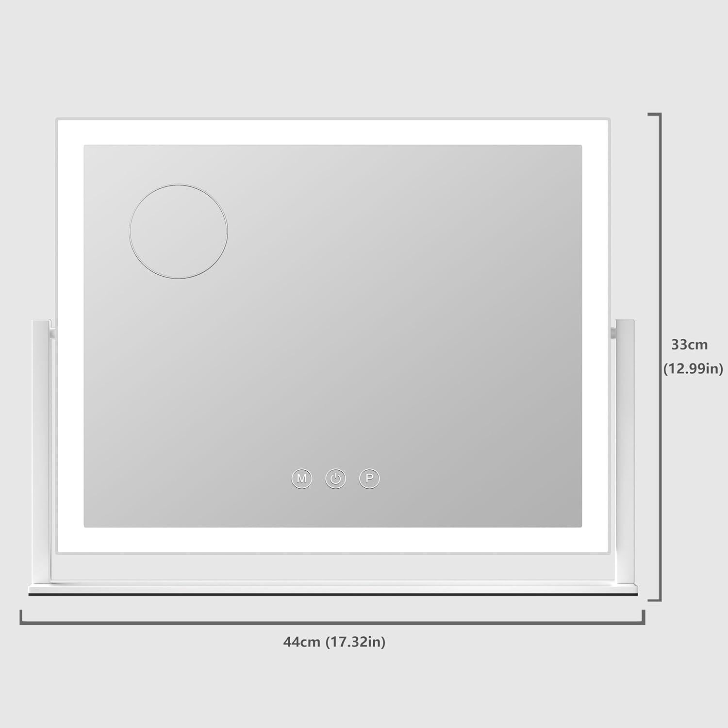 Espejo de Maquillaje Iluminado Gvnkvn 44x33 cm 5X Magnificación