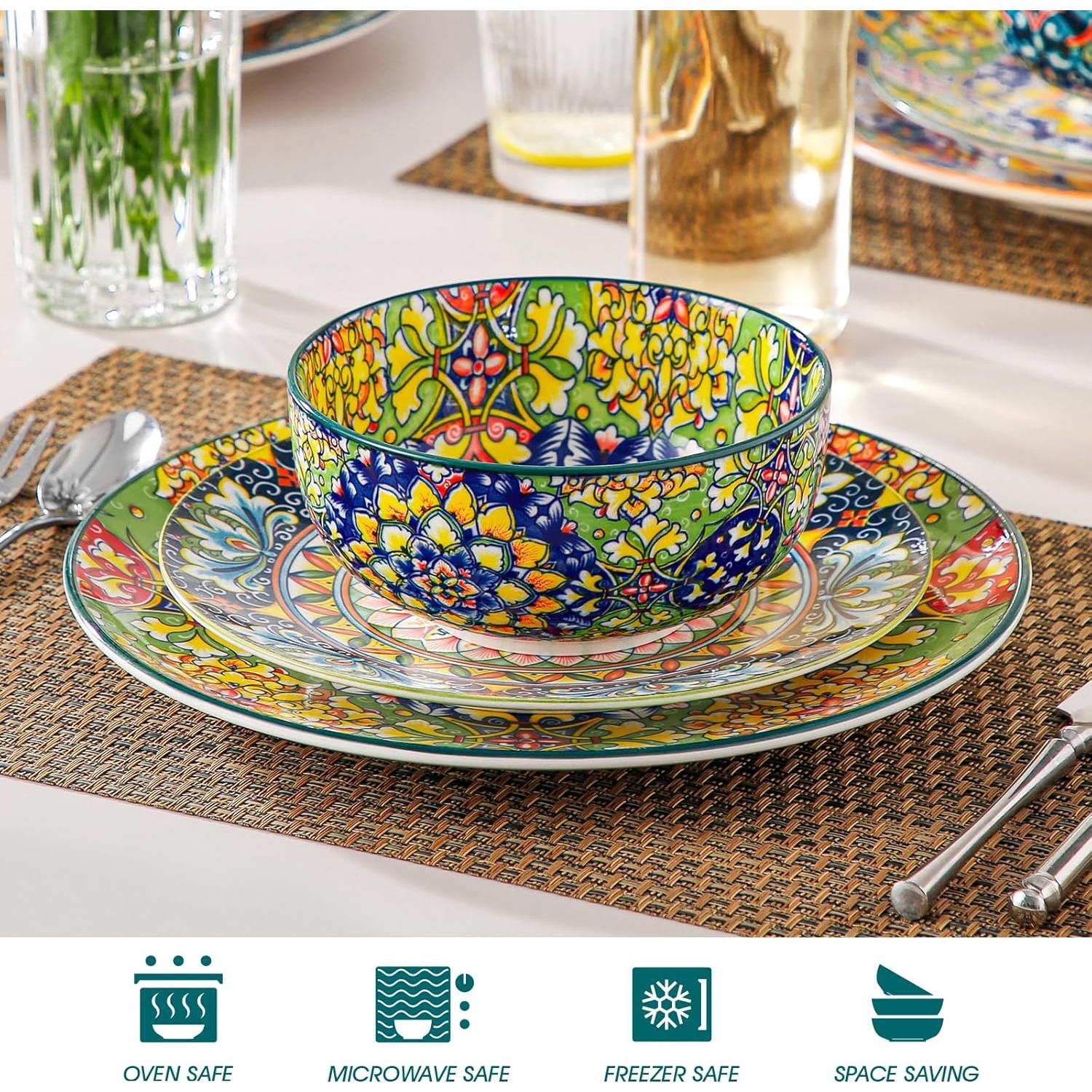 Juego de Cuencos de Cerámica Bohemios vancasso 28 oz 6 Piezas