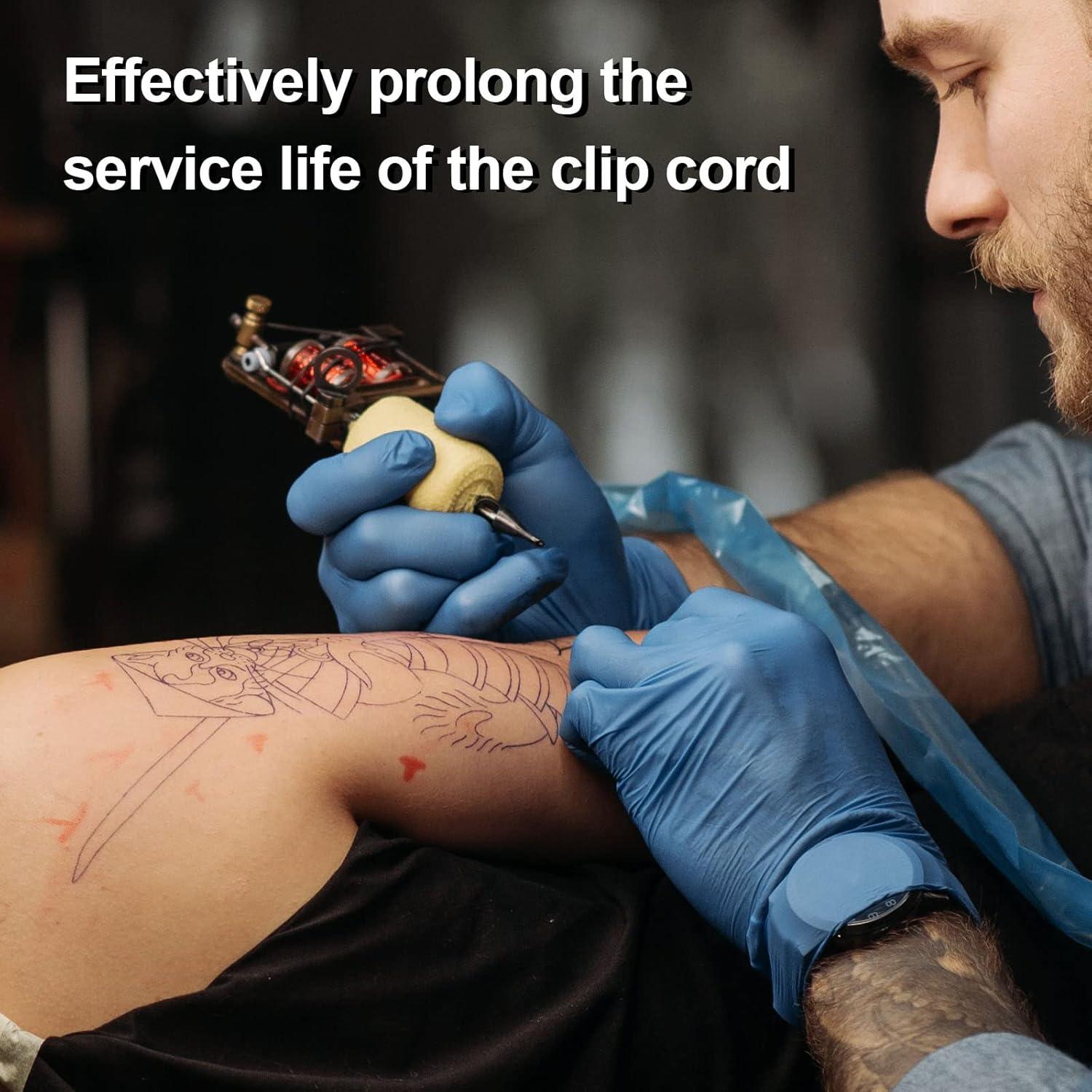 SOTICA 100 Fundas de Cables y 6 Cintas de Agarre para Tatuajes