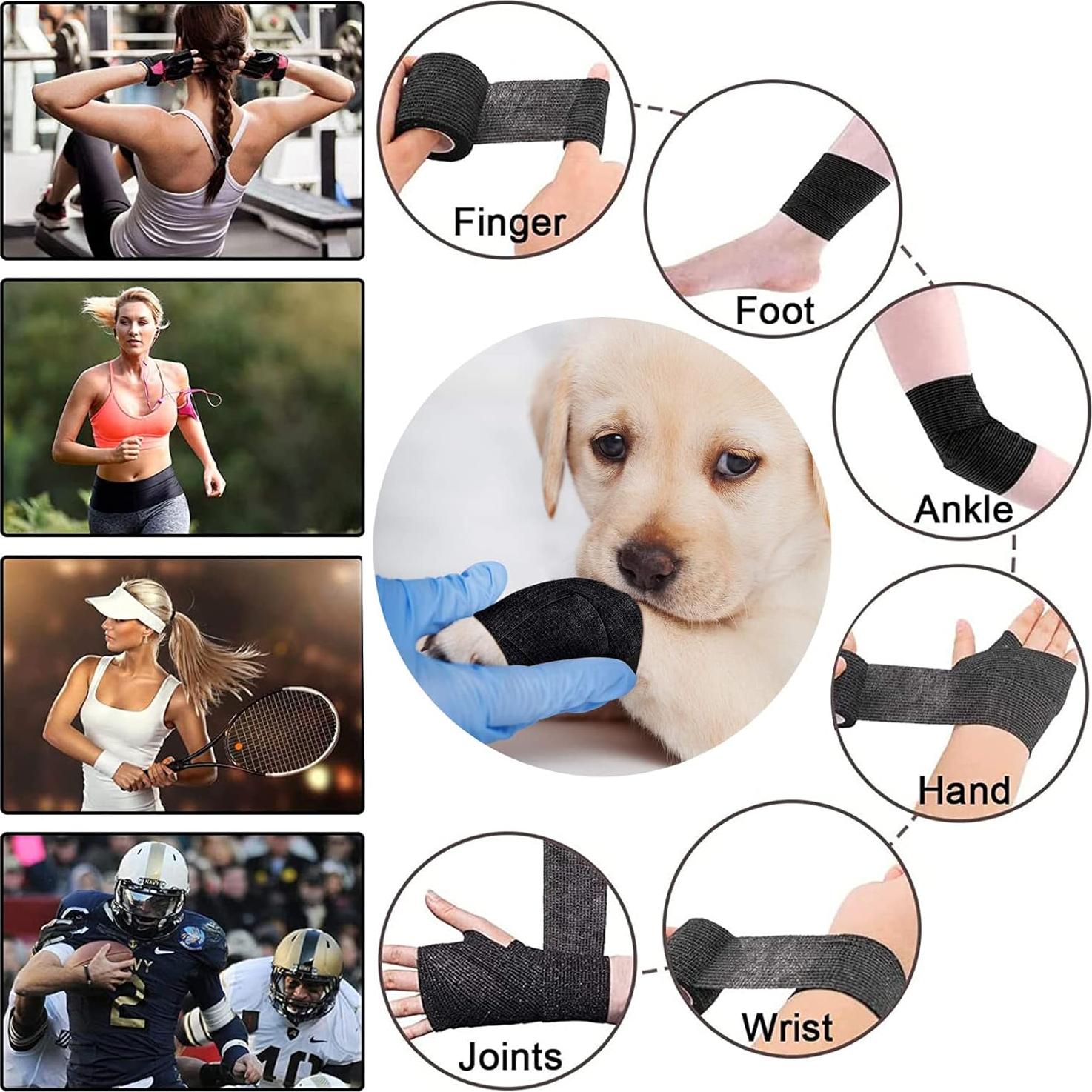 SOTICA 100 Fundas de Cables y 6 Cintas de Agarre para Tatuajes