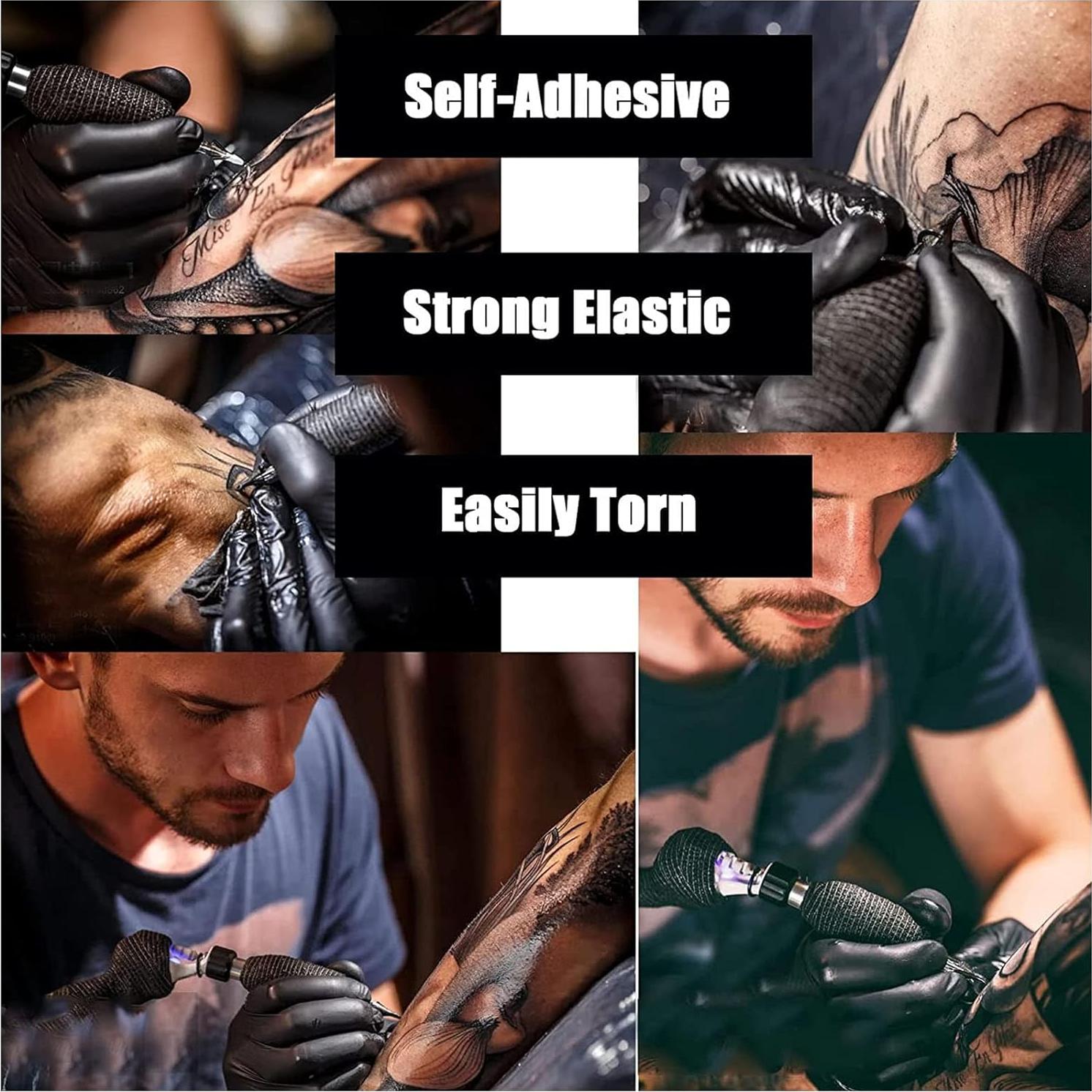 SOTICA 100 Fundas de Cables y 6 Cintas de Agarre para Tatuajes