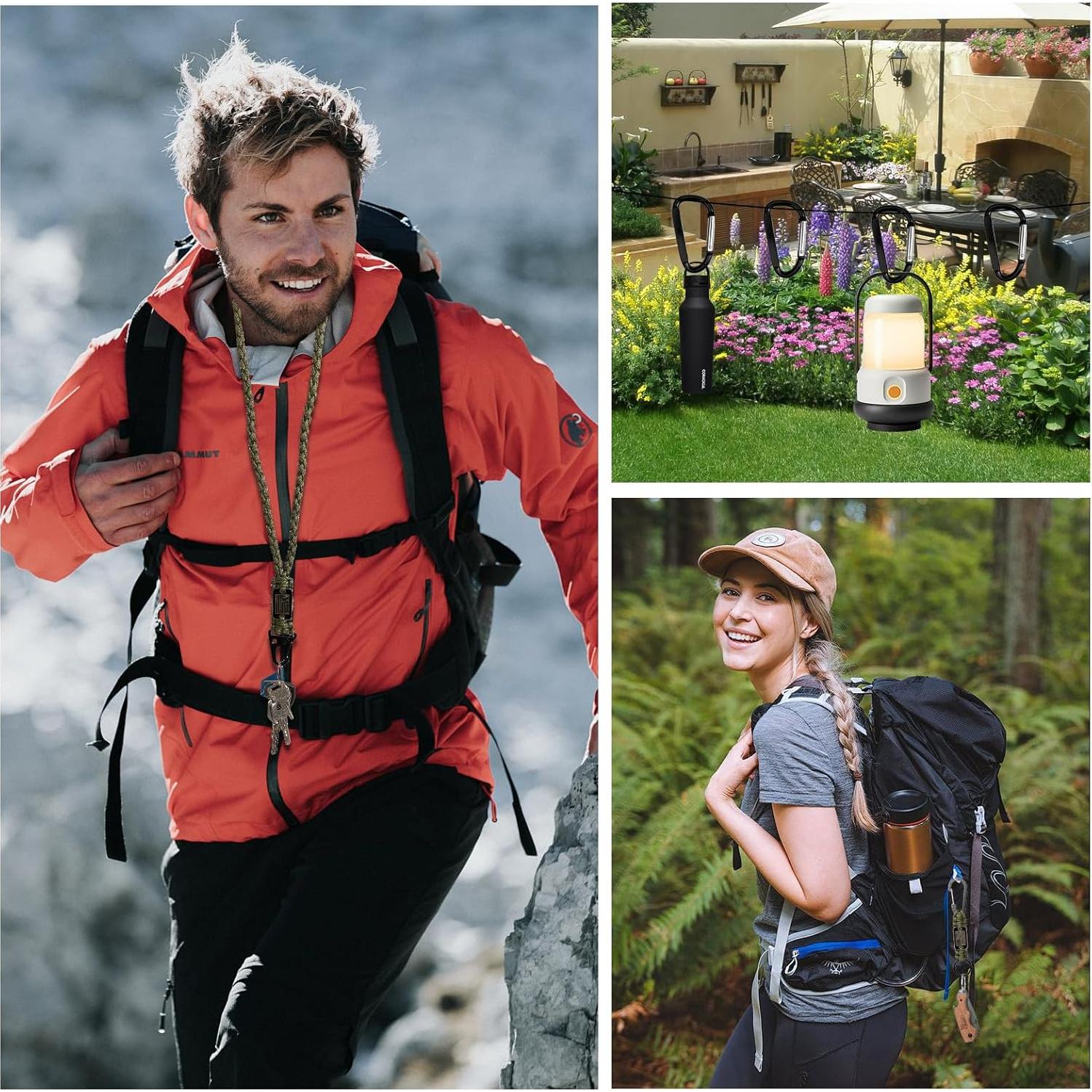 Llavero Paracord ELCJDZYO 2 Pcs Verde Militar 50 cm