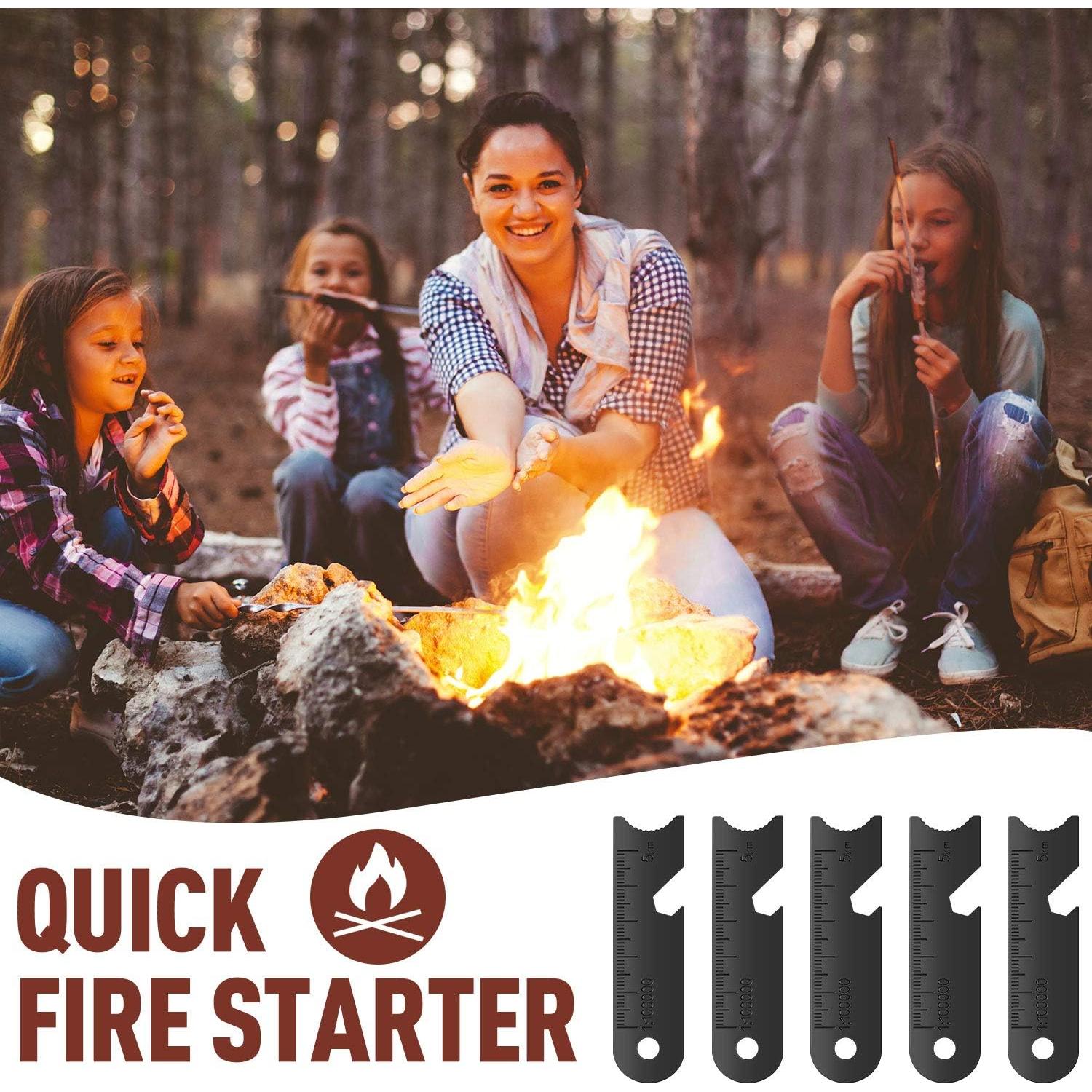 Raspador de Yesca BBTO 10 Piezas Acero Carbono Supervivencia