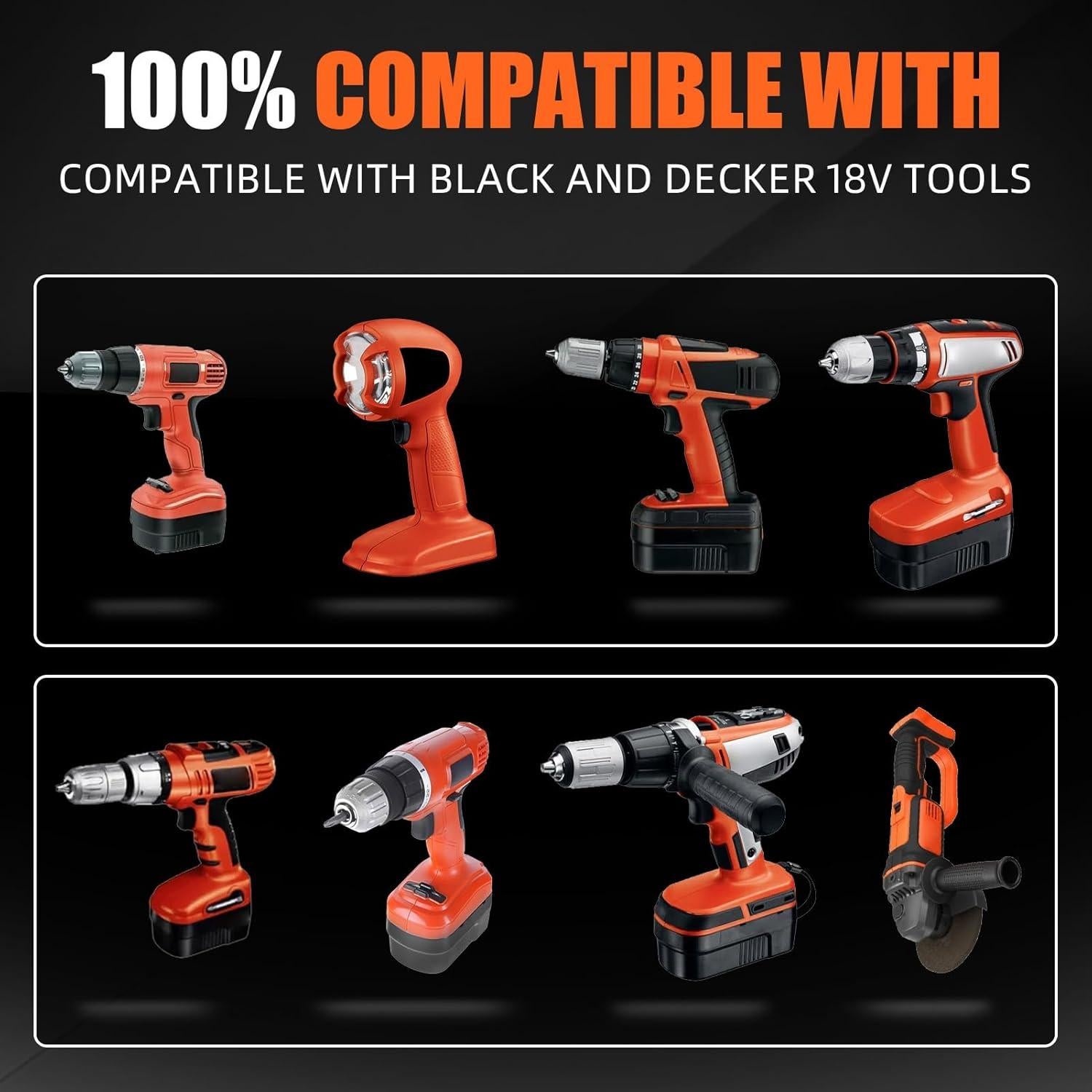 2 Baterías Recargables Ni-Mh 18V 4800mAh Black and Decker