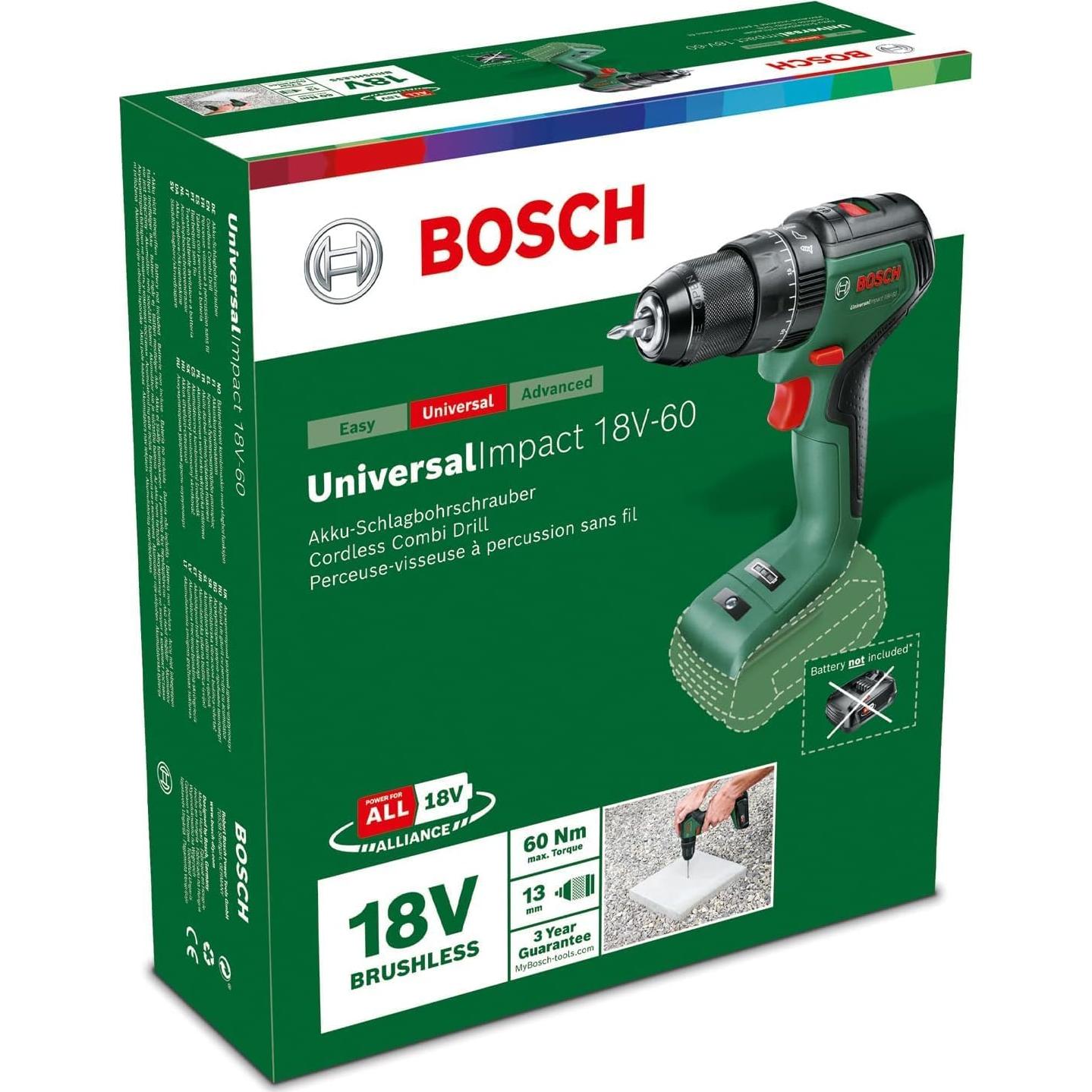 Taladro Combinado Inalámbrico Bosch UniversalImpact 18V-60
