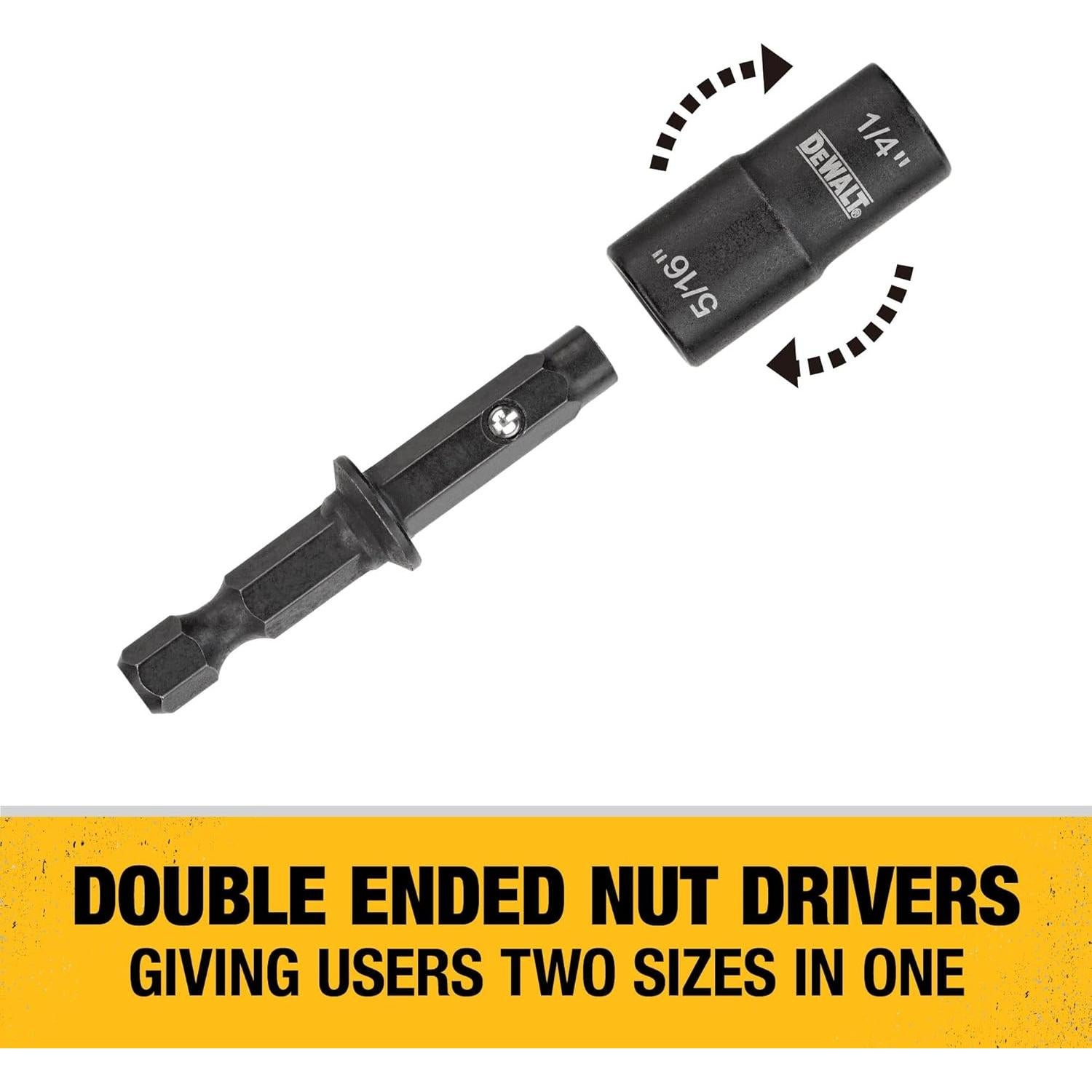 Controlador de Tuercas Doble Extremo DEWALT 1/4" y 5/16"