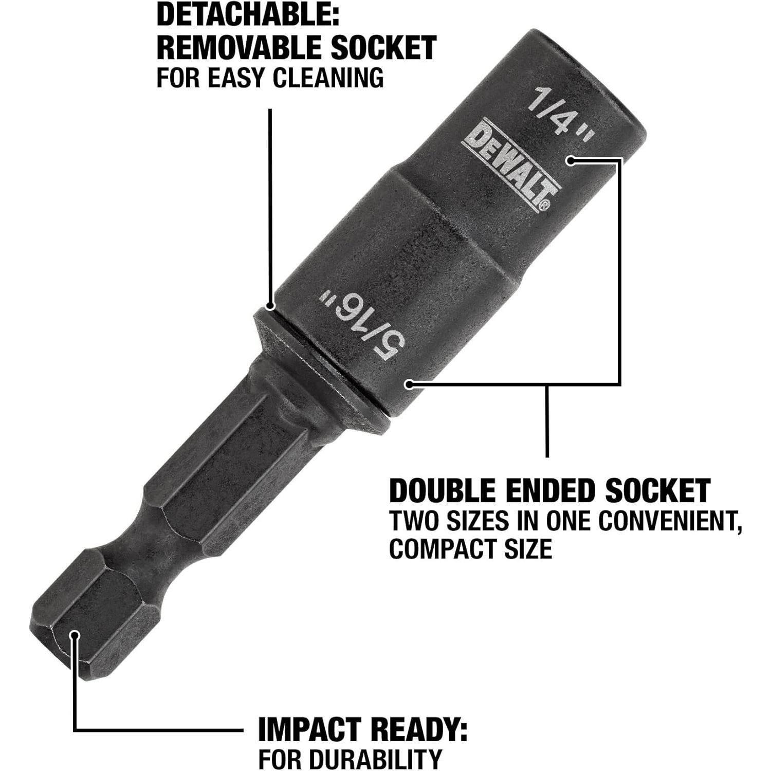 Controlador de Tuercas Doble Extremo DEWALT 1/4" y 5/16"