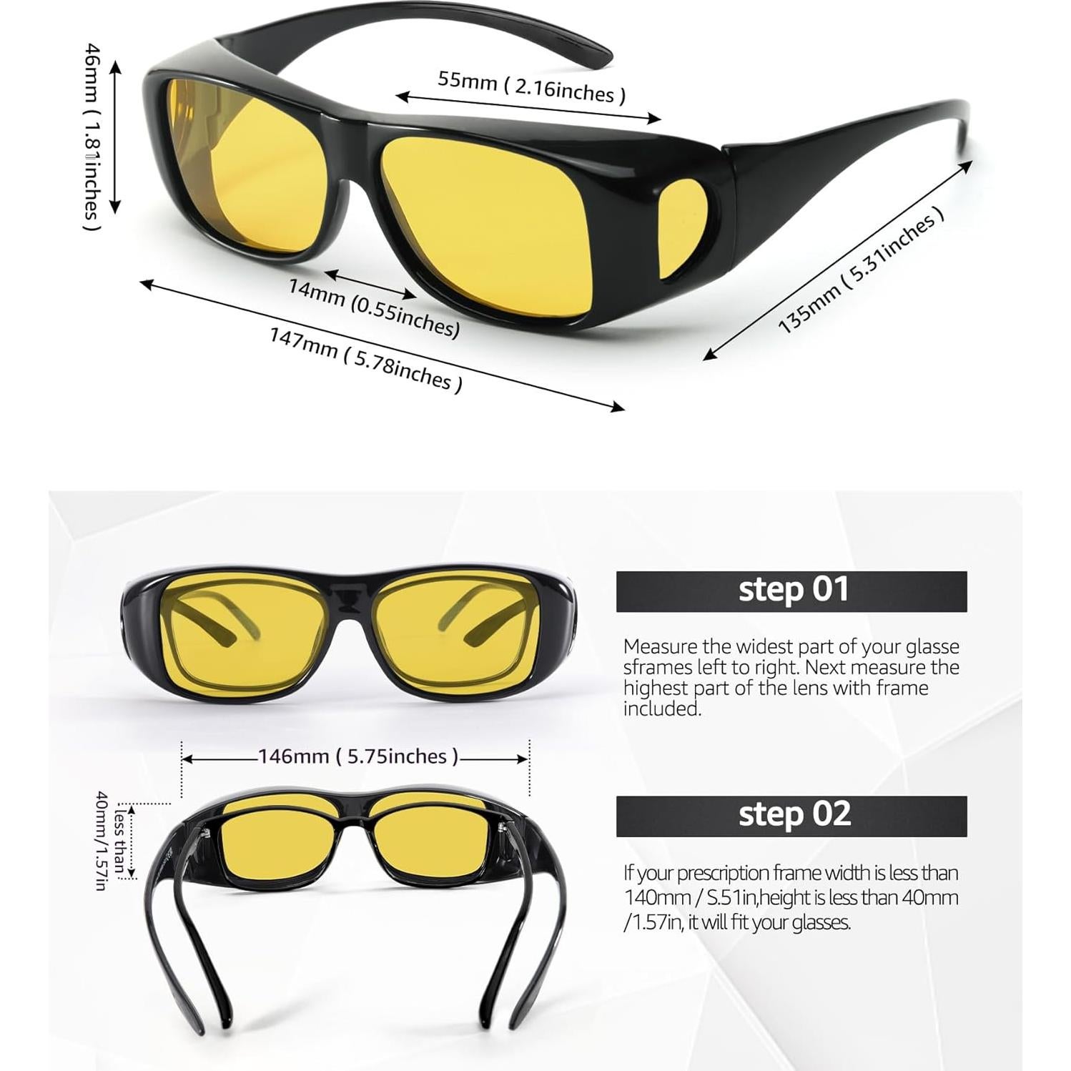 Gafas de Visión Nocturna Polarizadas IGnaef Fit Over Mujeres