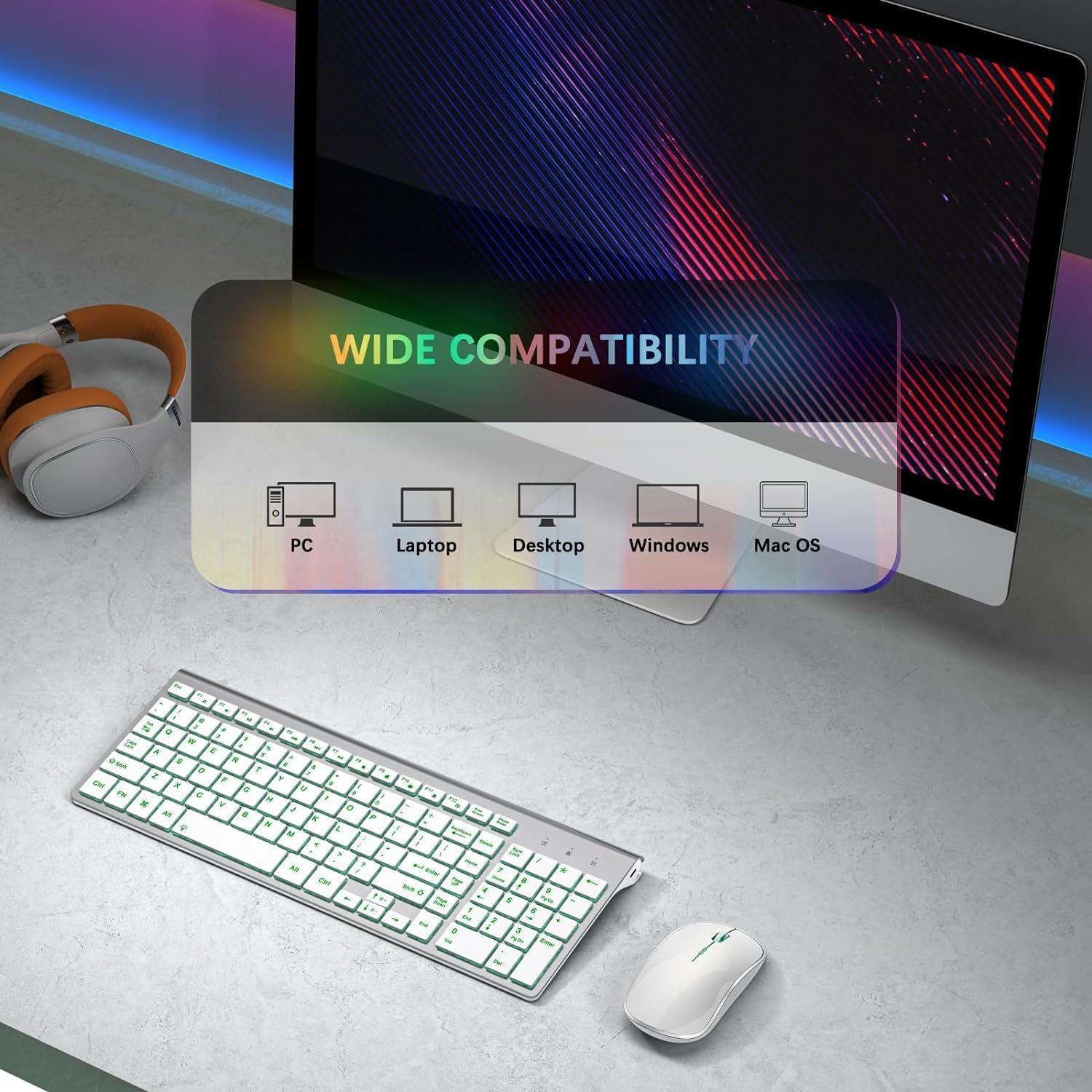 Combo Teclado y Ratón Inalámbrico J JOYACCESS Retroiluminado