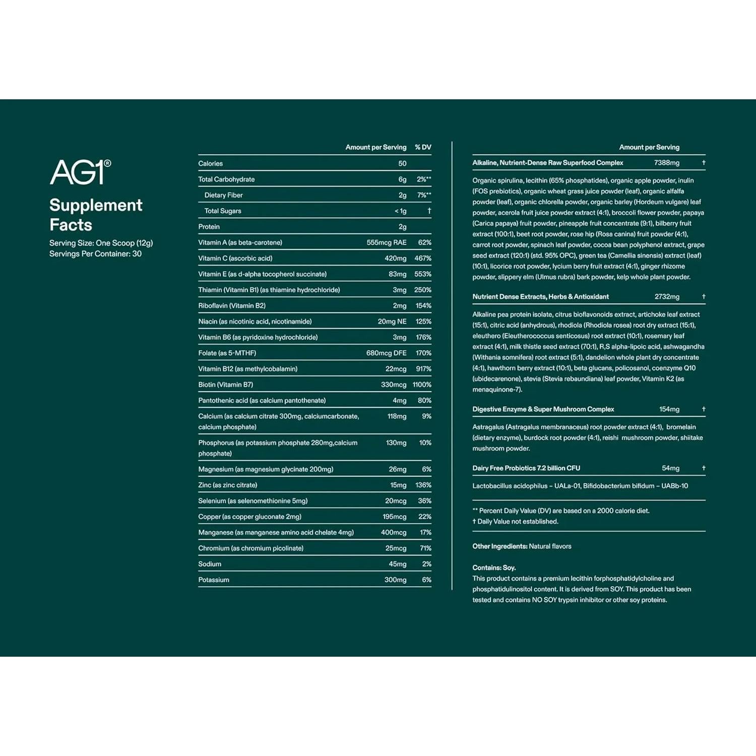 Suplemento en polvo AG1 Athletic Greens | Kit familiar 340g