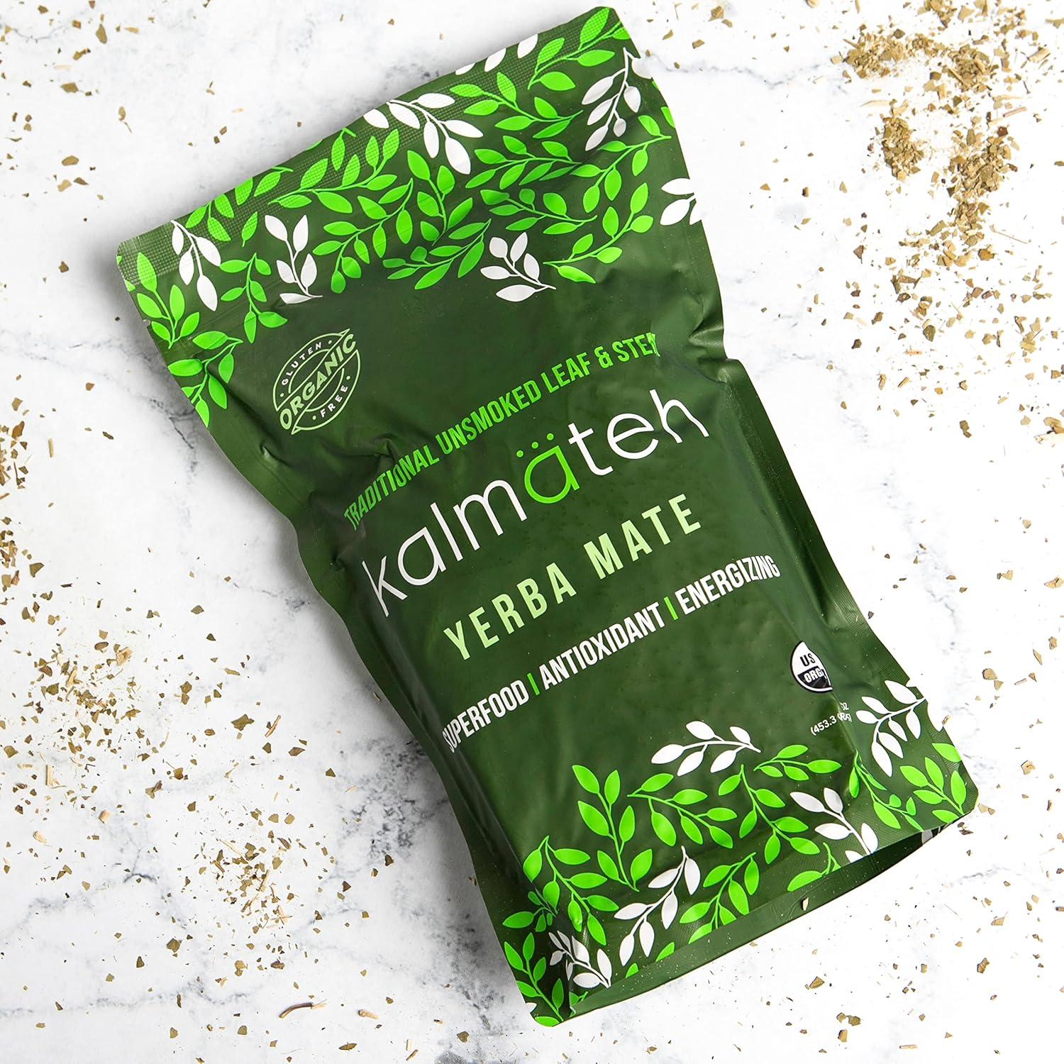 Yerba Mate Orgánica KALMATEH 0.45kg Sin Humo - Té Natural