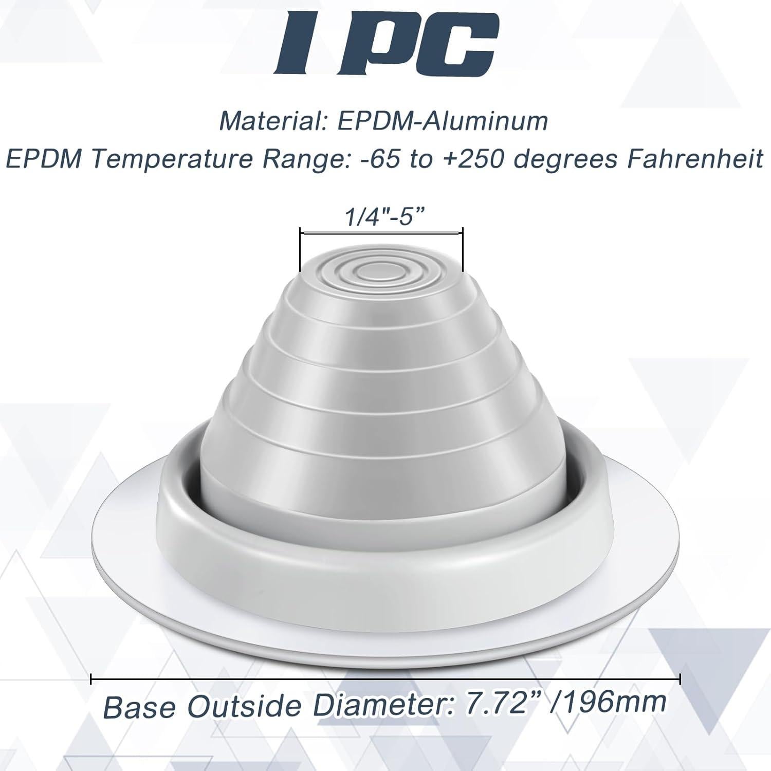 Bota de Flashing para Tubería 1/4 a 5 EPDM Gris Yaocom