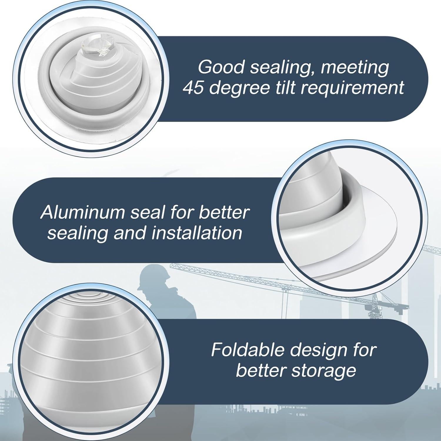 Bota de Flashing para Tubería 1/4 a 5 EPDM Gris Yaocom