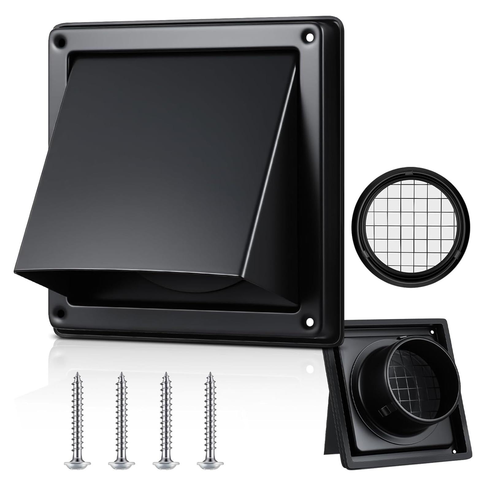 Cubierta de Ventilación para Secadora Gisafai 100 mm Negra