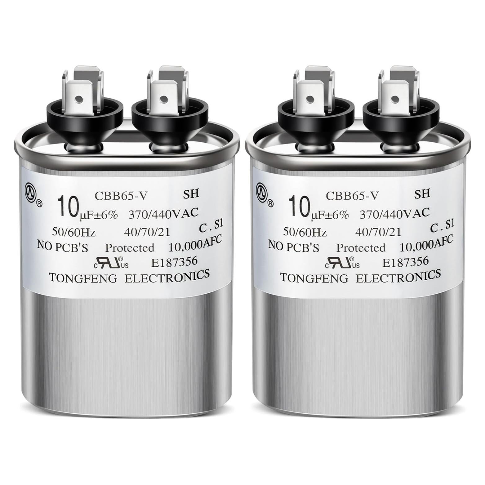 Capacitor Umigy CBB65B-V 10uF 370/440VAC Doble 2 Piezas