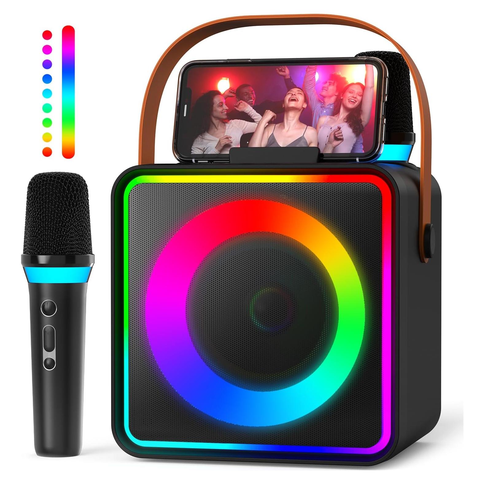 Máquina de Karaoke YLL con 2 Micrófonos Inalámbricos y Bluetooth