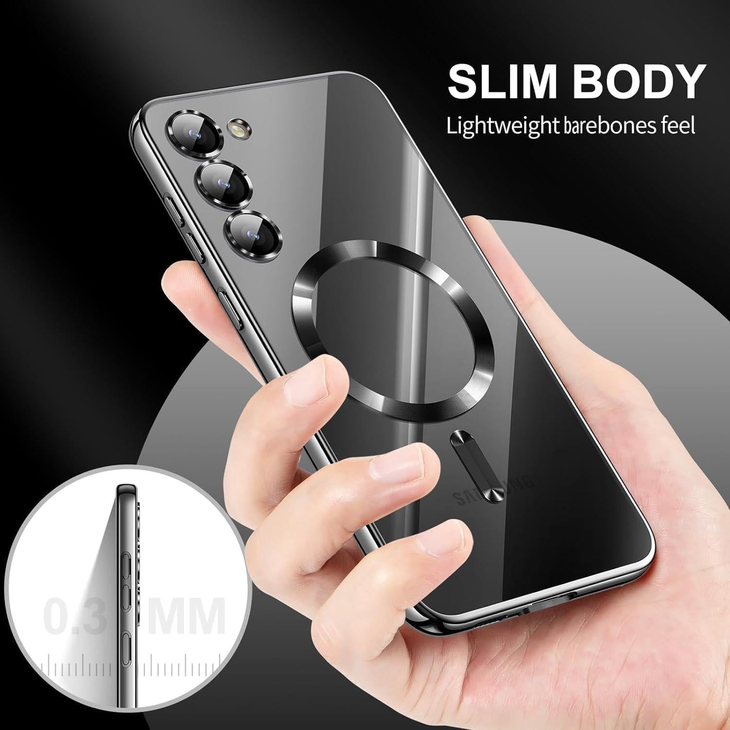 Funda Transparente Samsung Galaxy S25 Plus con MagSafe y Protector