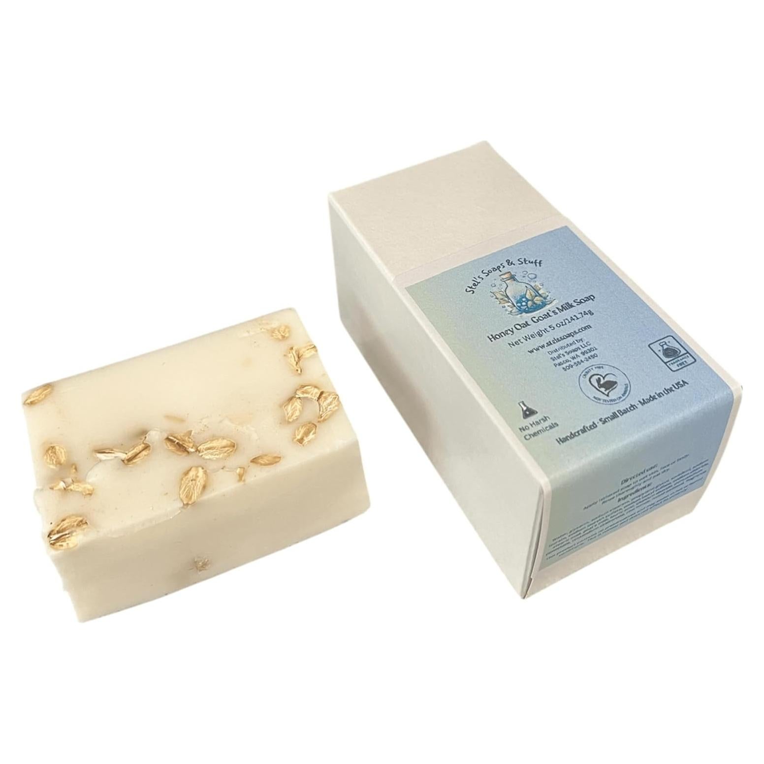 Jabón de Leche de Cabra Premium Stel's 142 g Miel y Avena