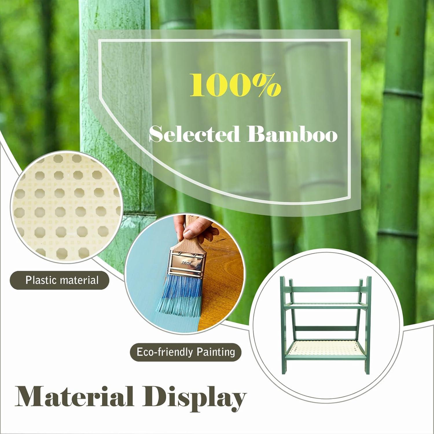 Soporte de Exhibición de Madera Kornnapa 2 Niveles Verde