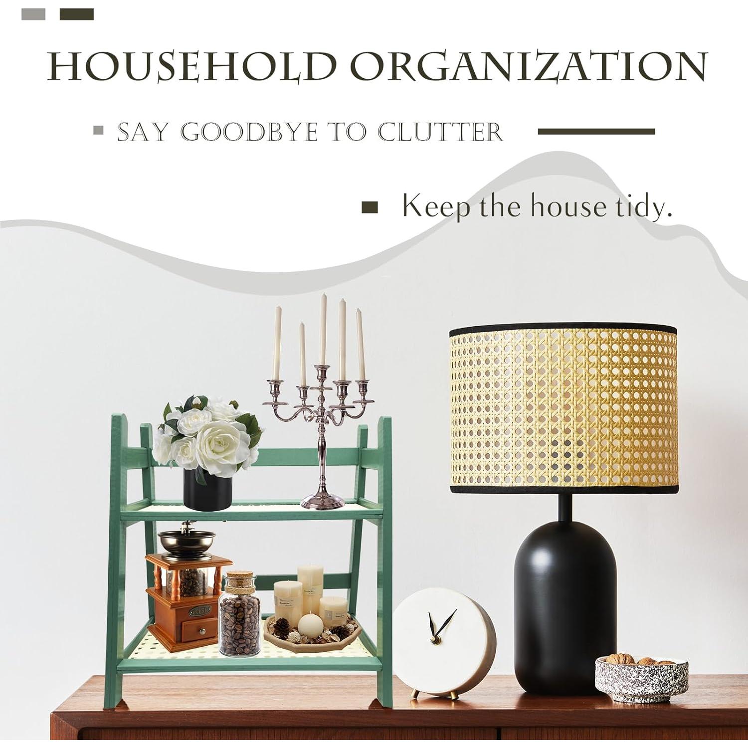 Soporte de Exhibición de Madera Kornnapa 2 Niveles Verde