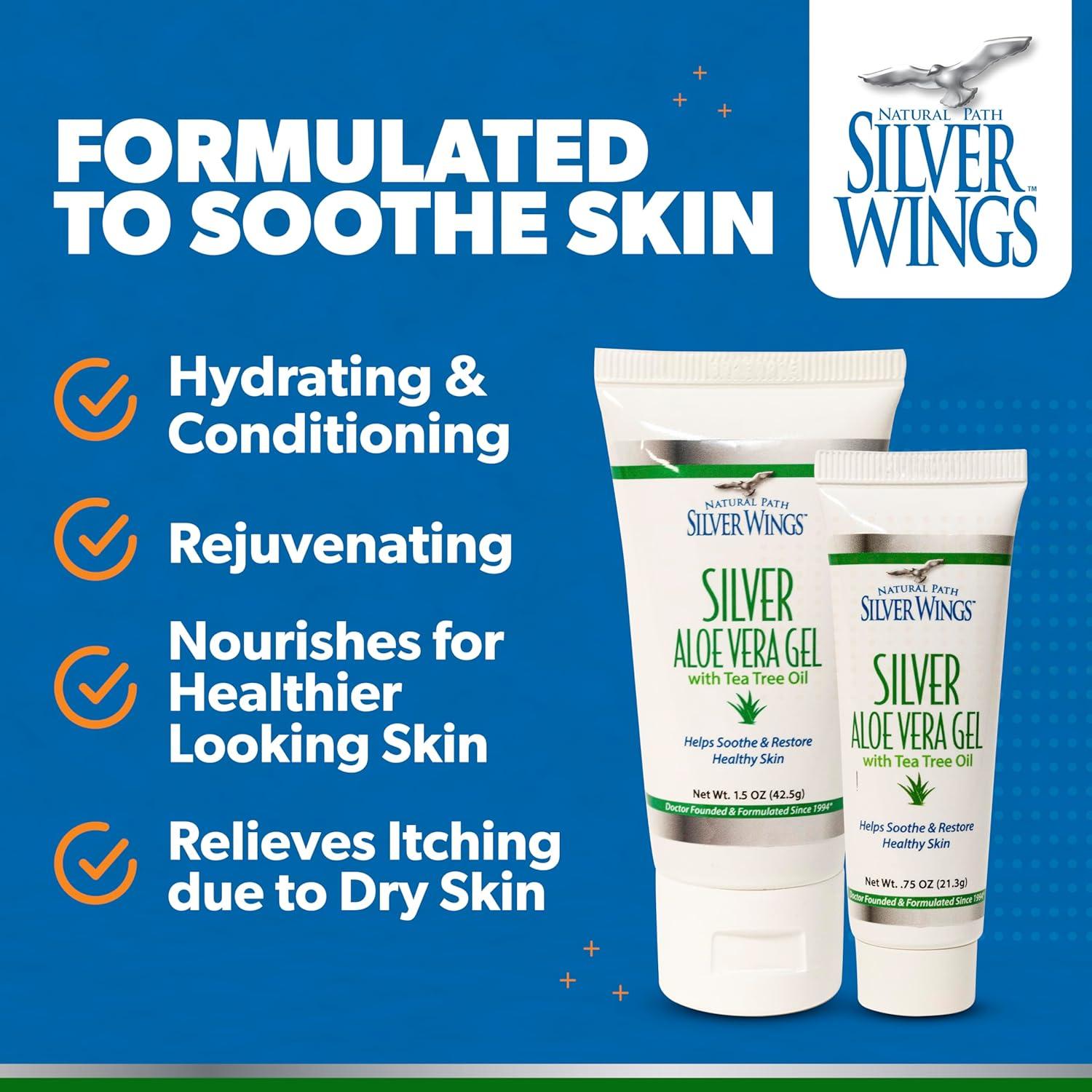 Gel Tópico Natural Path Silver Wings 200ppm Aloe y Árbol de Té - 21.26 g