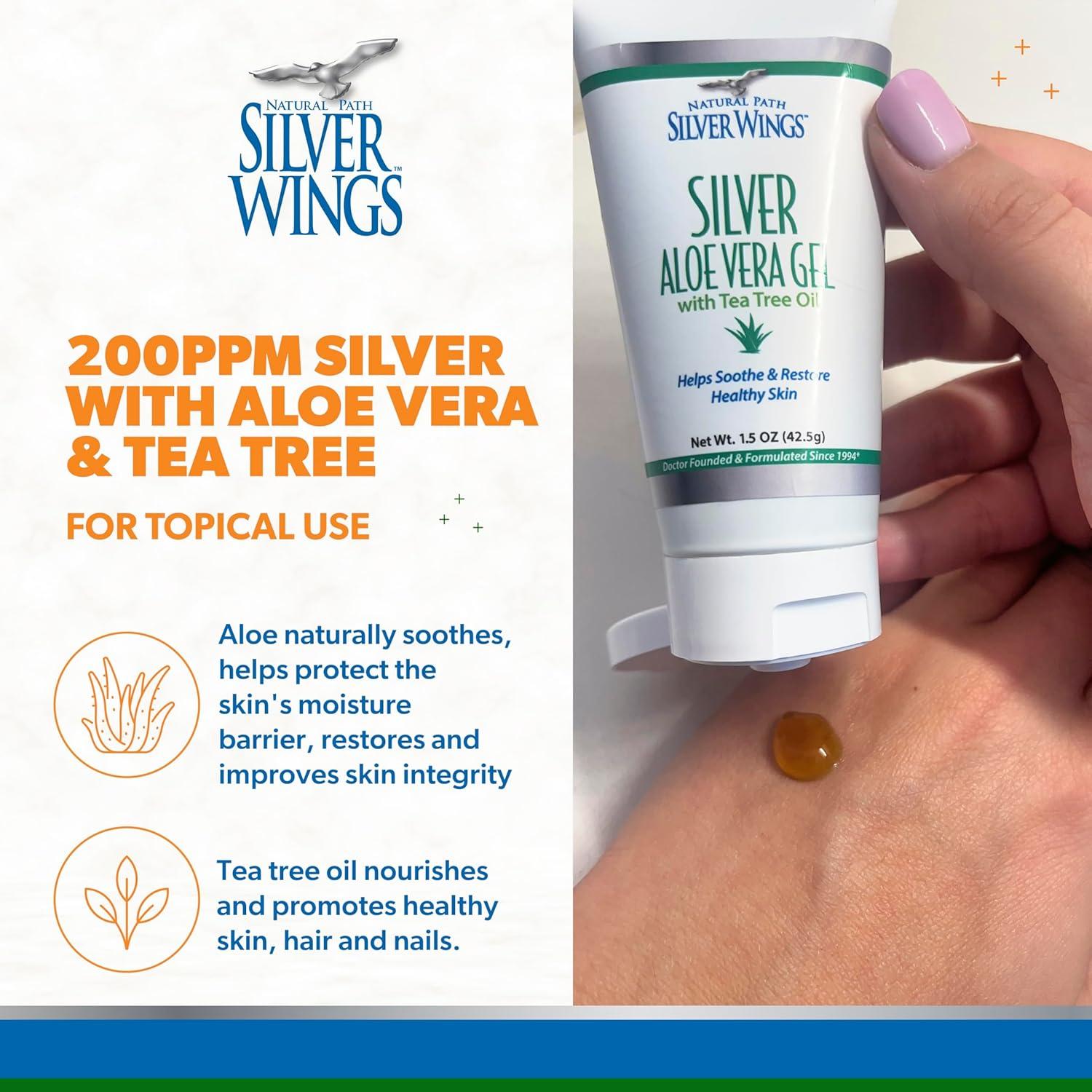 Gel Tópico Natural Path Silver Wings 200ppm Aloe y Árbol de Té - 21.26 g