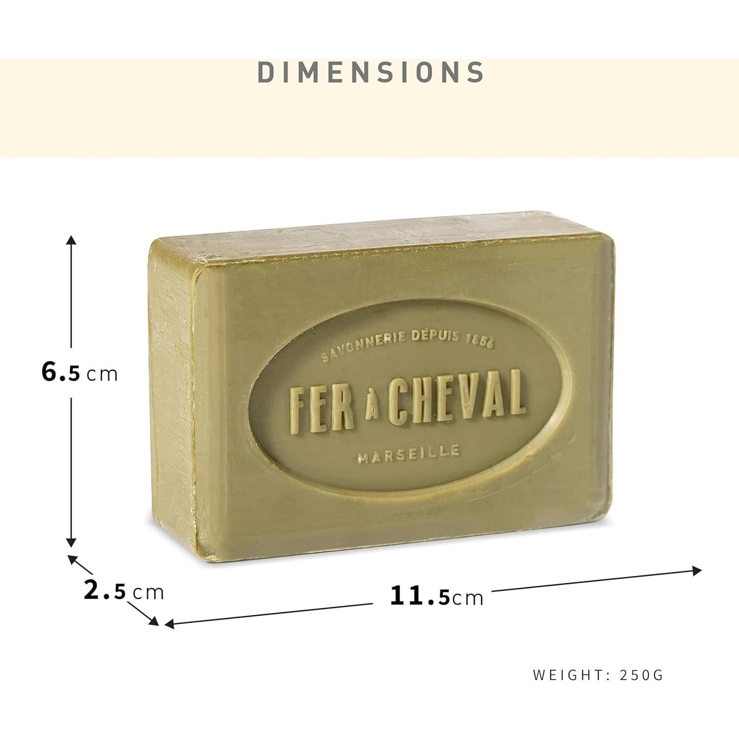 Jabón de Marseille Fer à Cheval 250g Aceite de Oliva Puro - 3 Paquetes