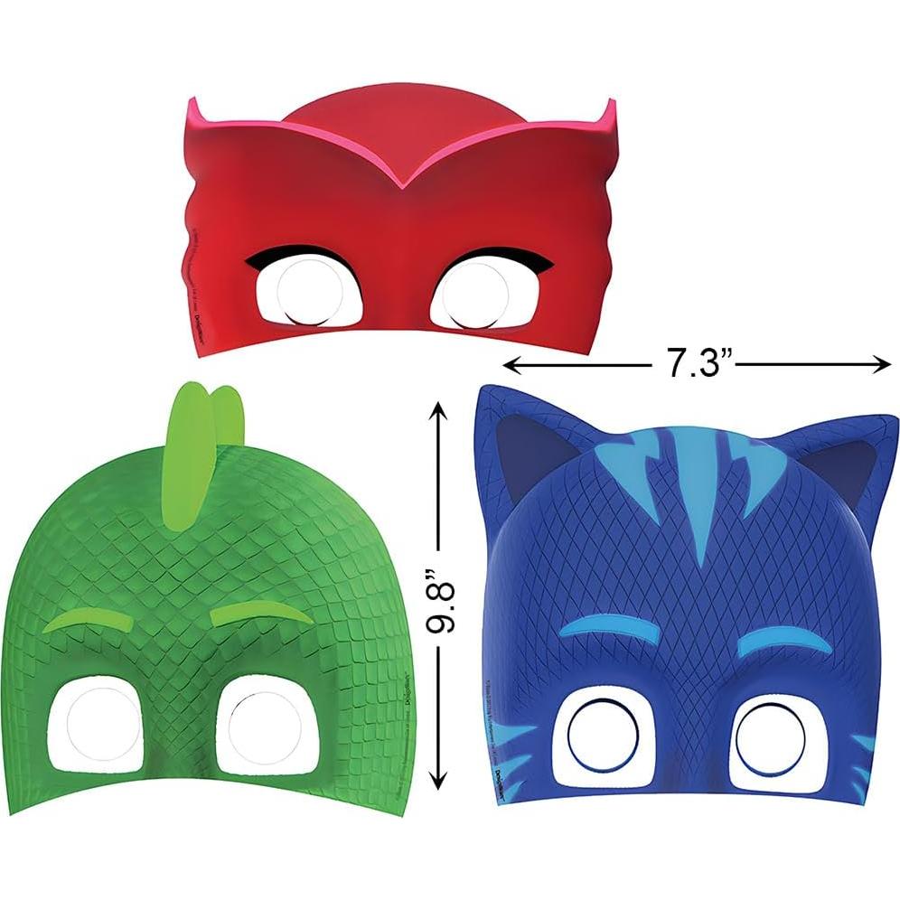 Máscaras de Fiesta Amscan PJ Masks - Paquete de 8 Unidades