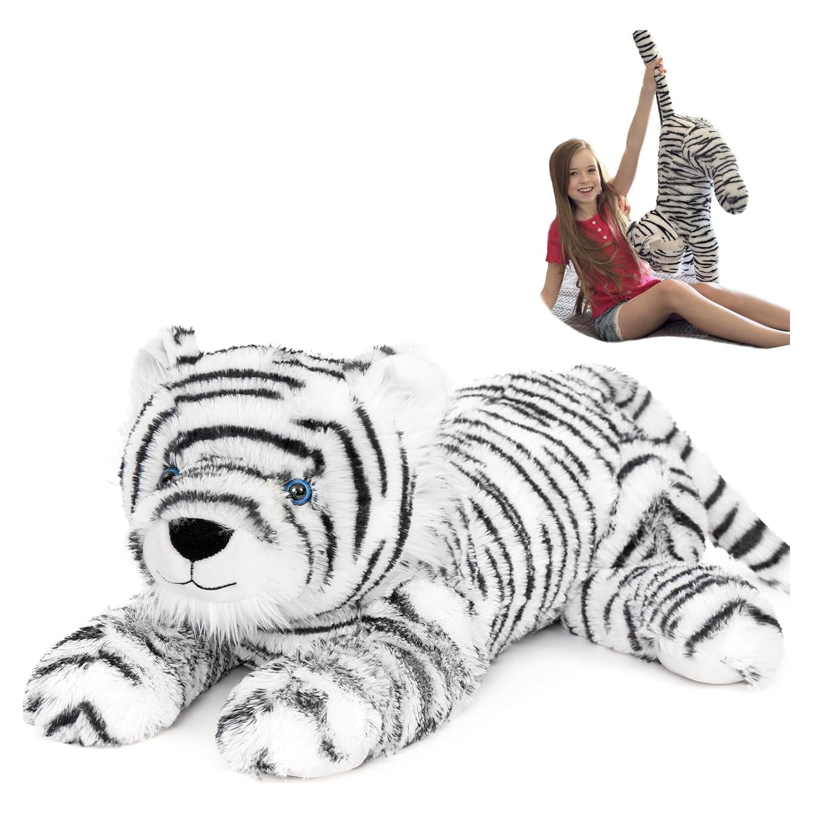 Tigre de Peluche Gigante MaoGoLan 81 cm Blanco para Niños