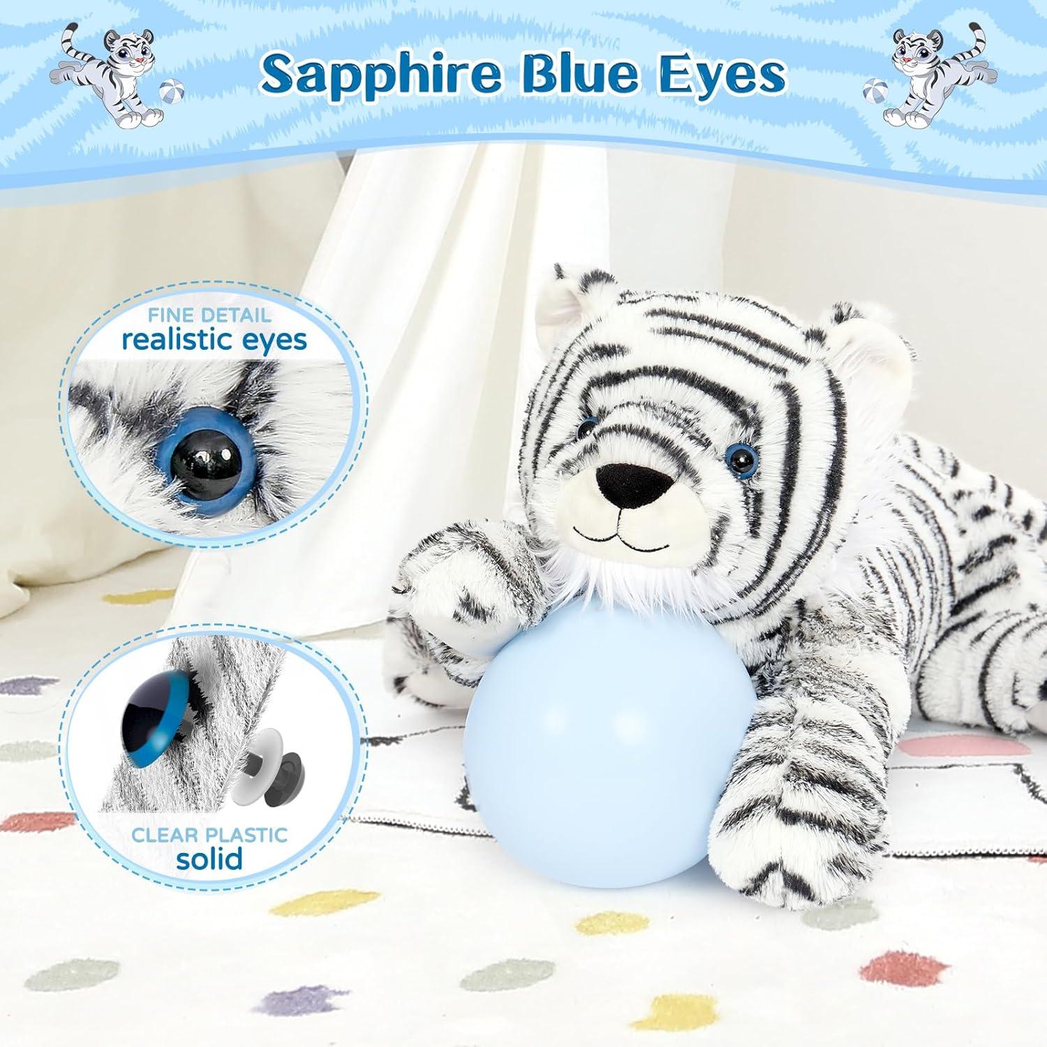 Tigre de Peluche Gigante MaoGoLan 81 cm Blanco para Niños